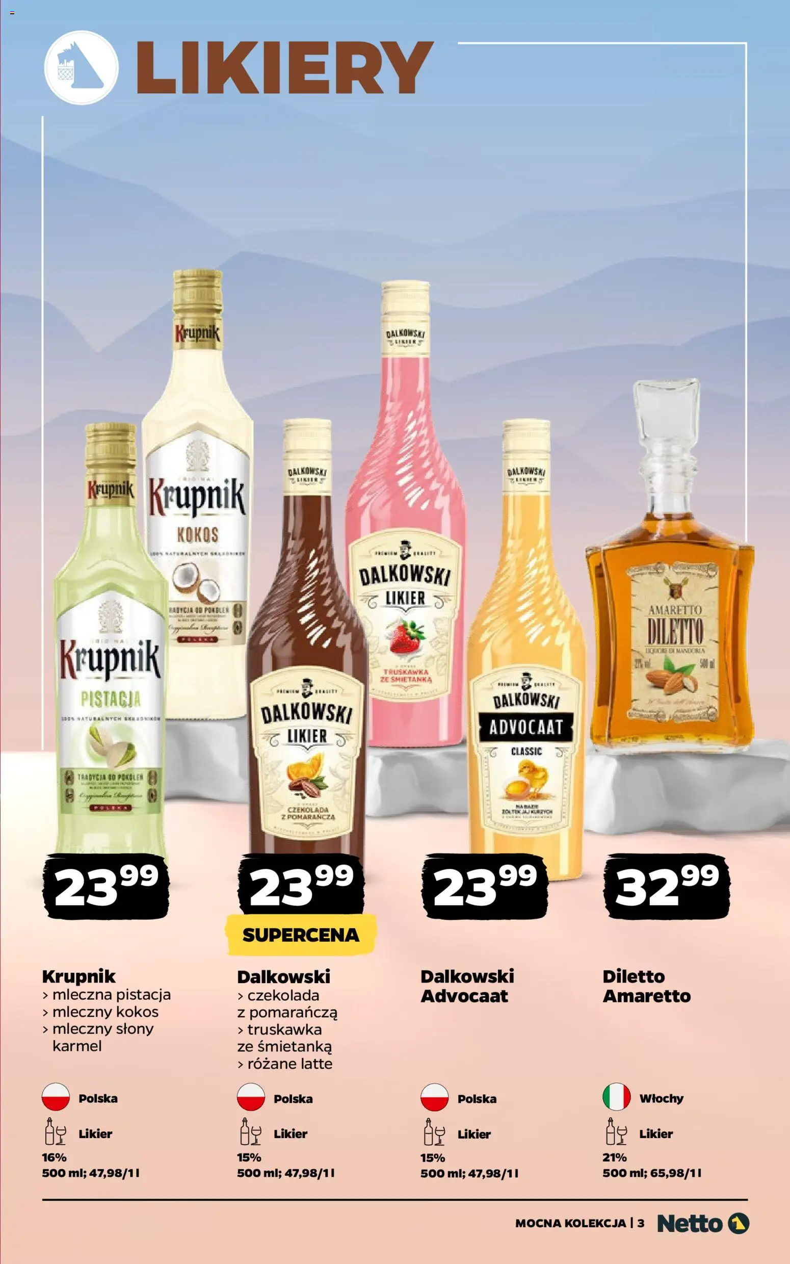 Netto gazetka - Alkohole mocne od 19.01.2026 | Strona: 3 | Produkty: Czekolada, Amaretto