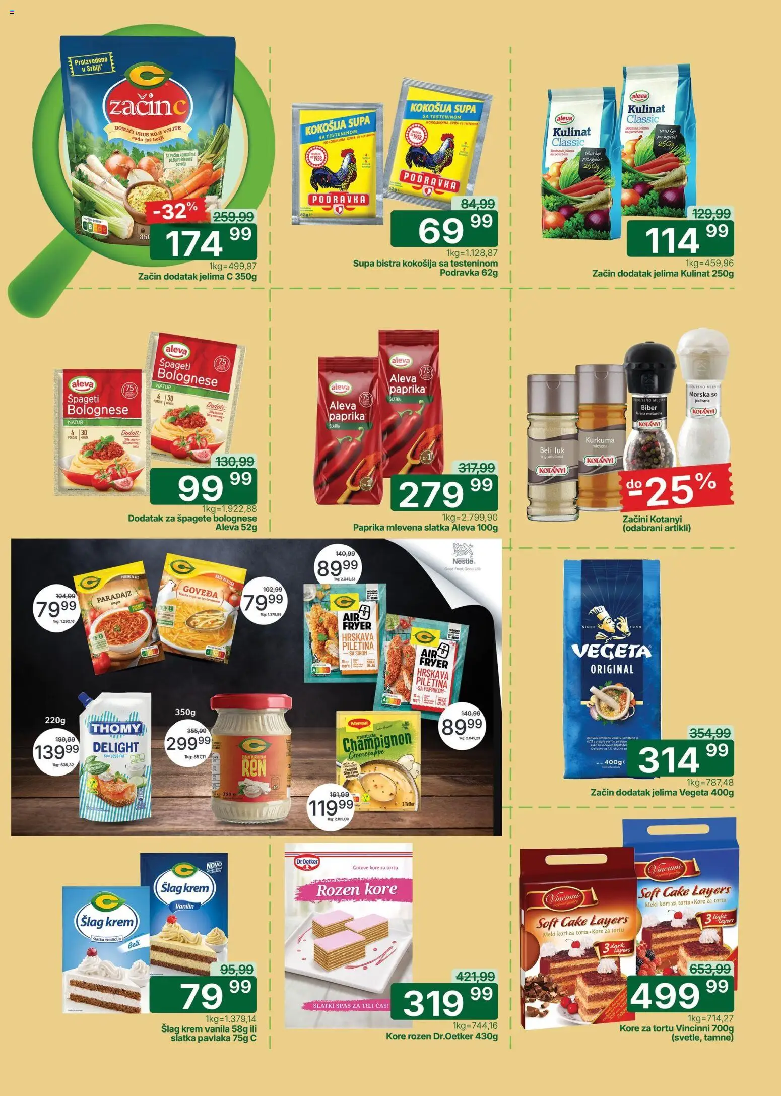 Univerexport katalog - važi od 16.03.2026 | Strana: 12 | Proizvode: Slatka pavlaka, So, Beli luk, Paradajz