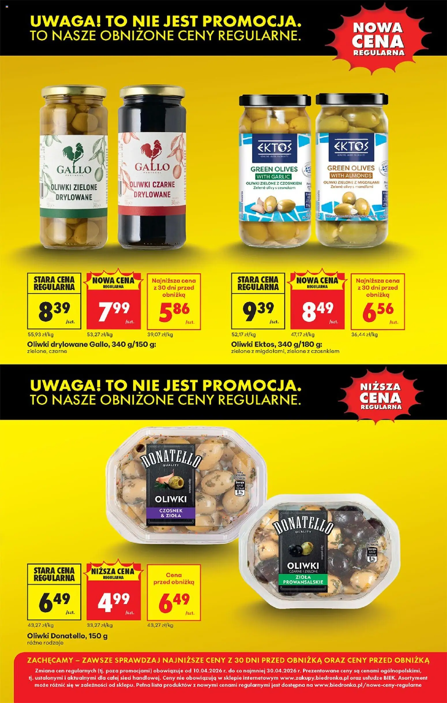 Biedronka Polsko leták - Obnizamy ceny regularne od 10.04.2026 | Strana: 11 | Produkty: Olivy