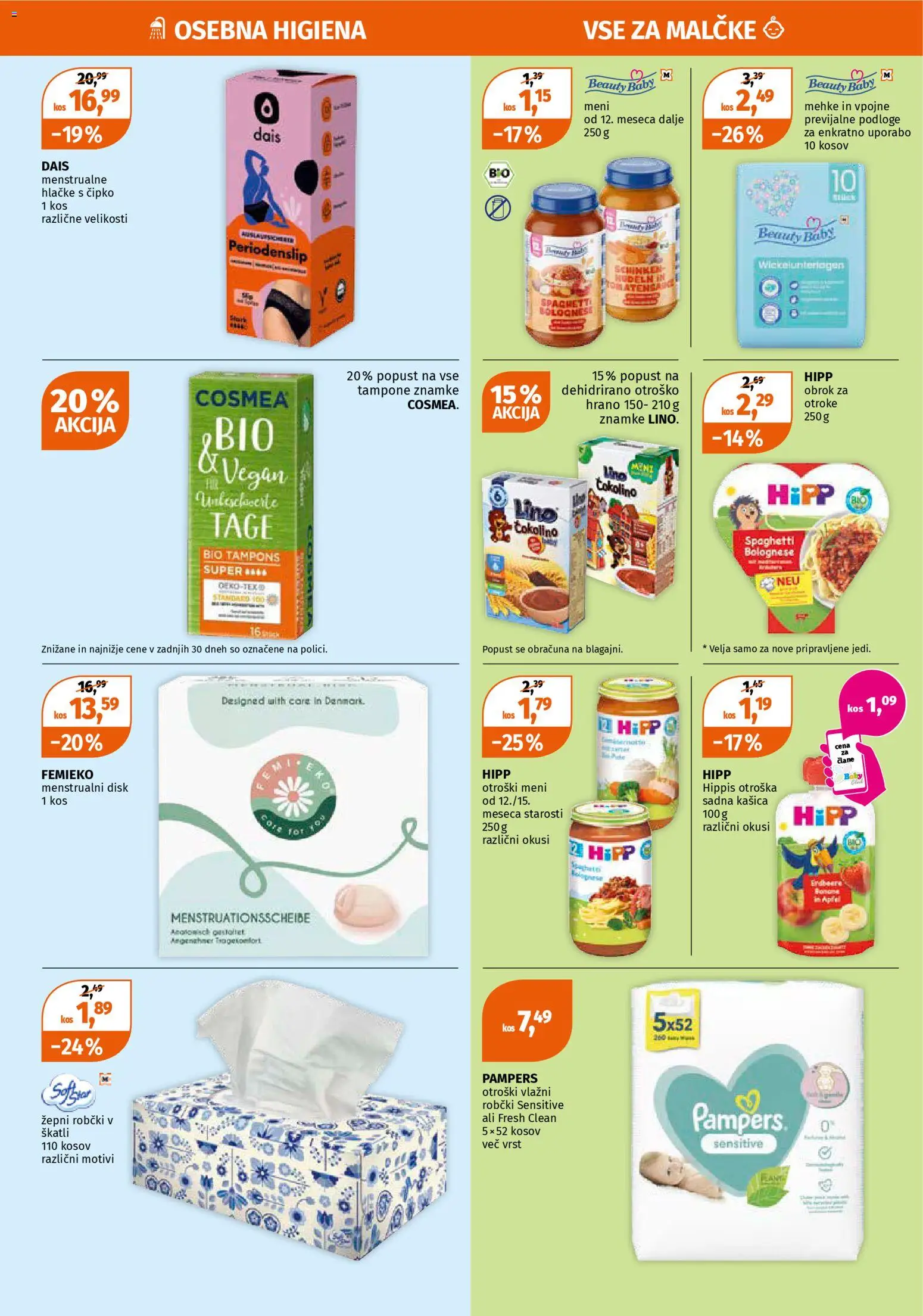 Novi Müller katalog ponudbe – veljaven od 01.12.2025 | Stran: 8 | Izdelki: Disk, Robčki, Kos, Čokolino