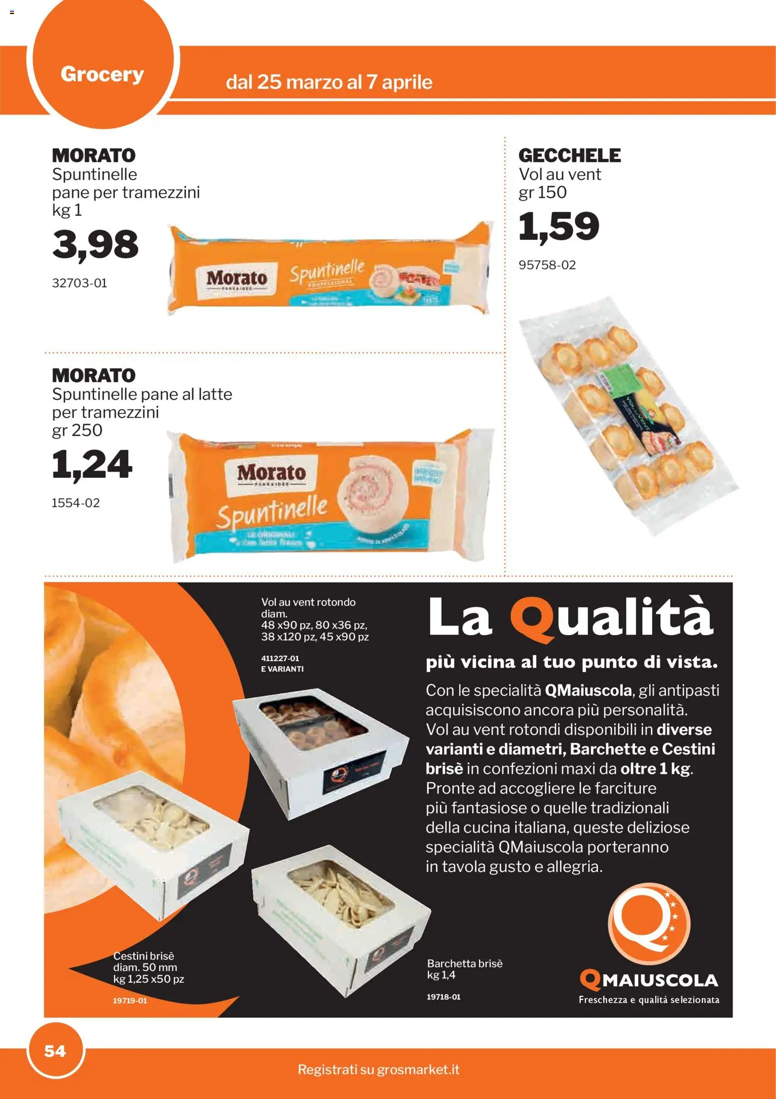 Volantino Sogegross del 25.03.2026 | Pagina: 54 | Prodotti: Pane, Latte