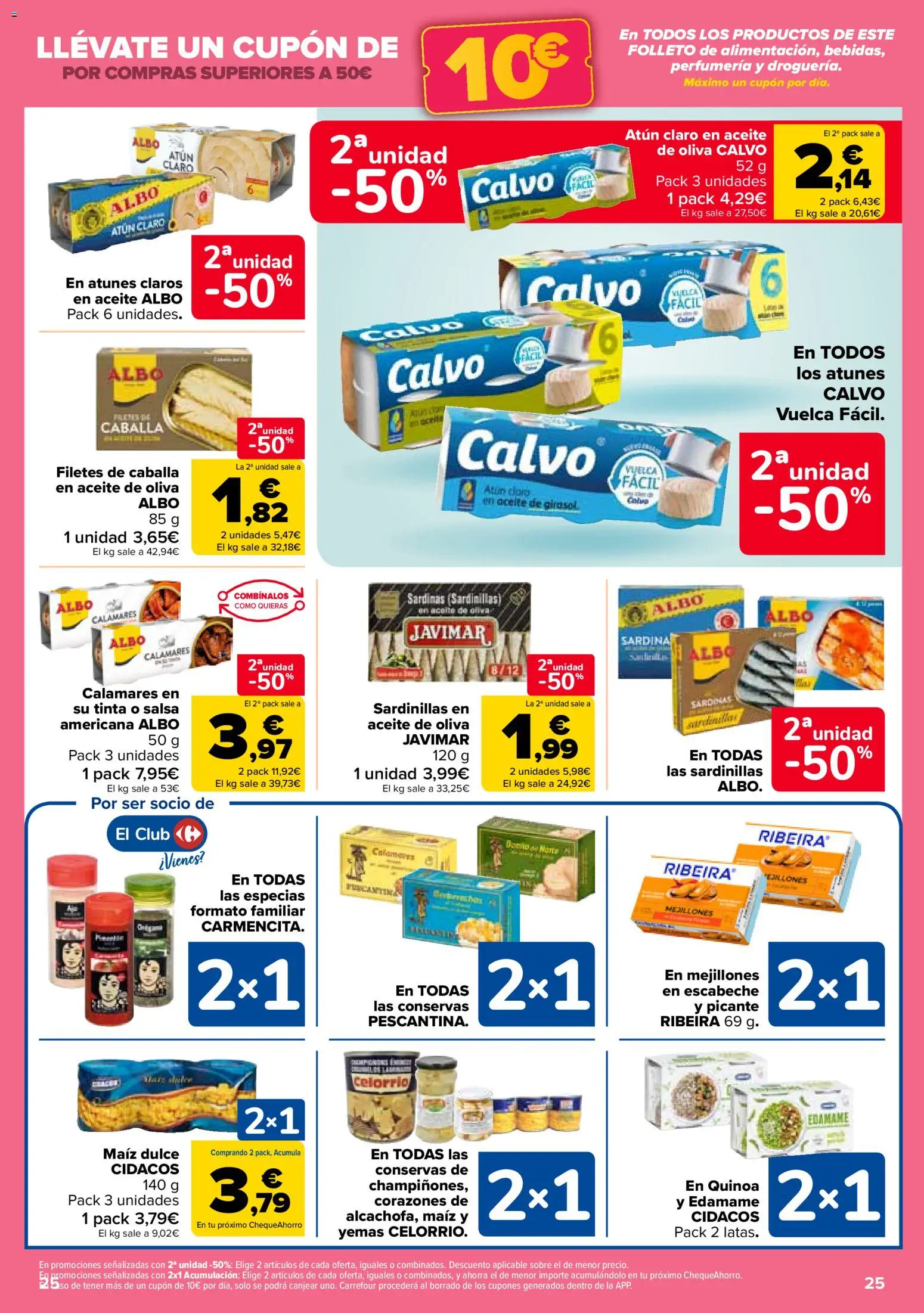 Carrefour folleto │ válido desde el 14.11.2025 | Página: 25 | Productos: Aceite, Aceite de oliva, Σταθμός εργασίας, Atún claro