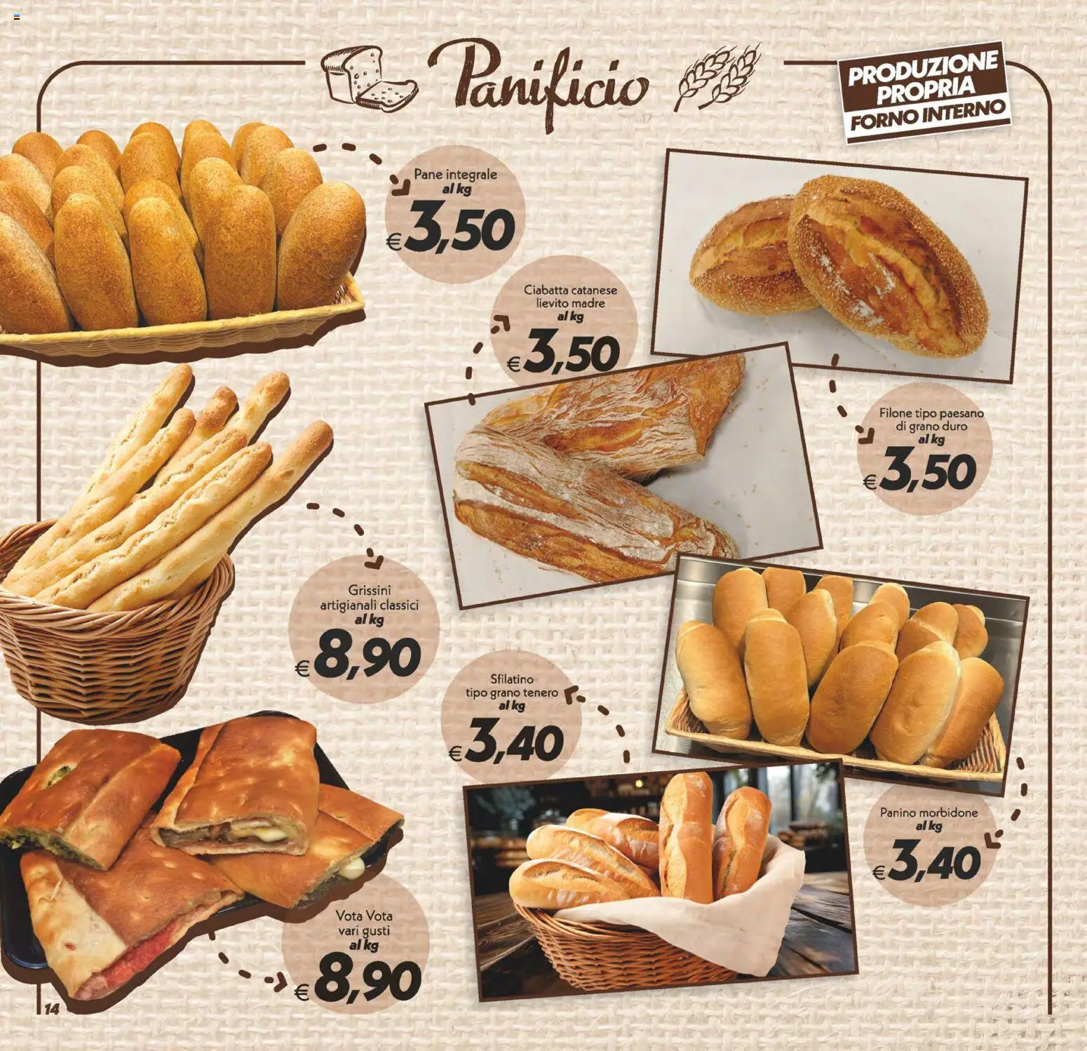 Volantino SuperConveniente del 13.02.2026 | Pagina: 14 | Prodotti: Pane, Grissini, Forno
