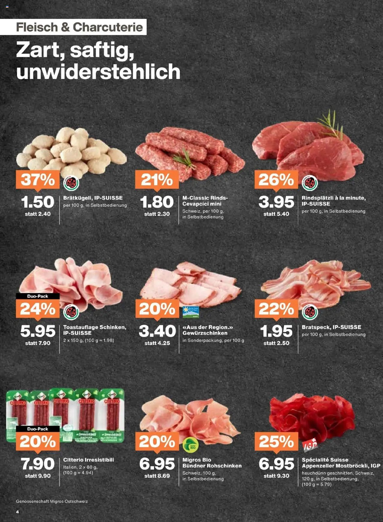 Migros Aktionen ab 19.08.2025 | Seite: 4 | Produkte: Cevapcici, Salami, Soße
