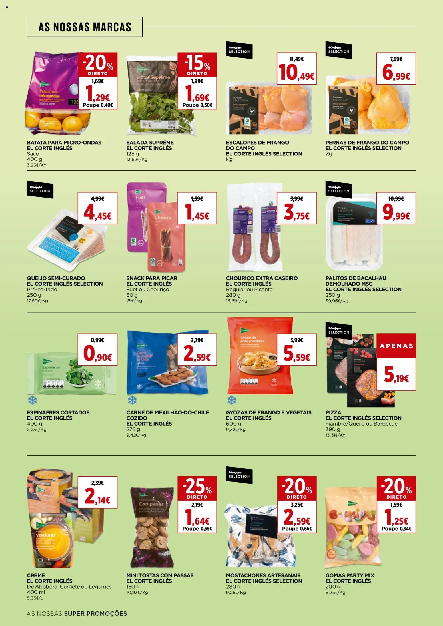 El Corte Ingles folheto │ válido de 16.01.2026 | Página: 28 | Produtos: Espinafres, Curgete, Microondas, Salada