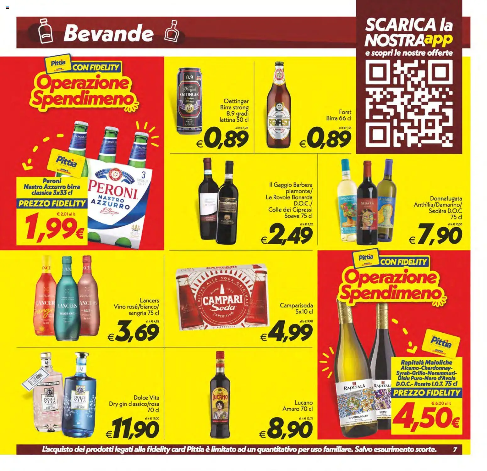 Volantino SuperConveniente del 28.04.2026 | Pagina: 7 | Prodotti: Birra, Gin, Vino, Amaro