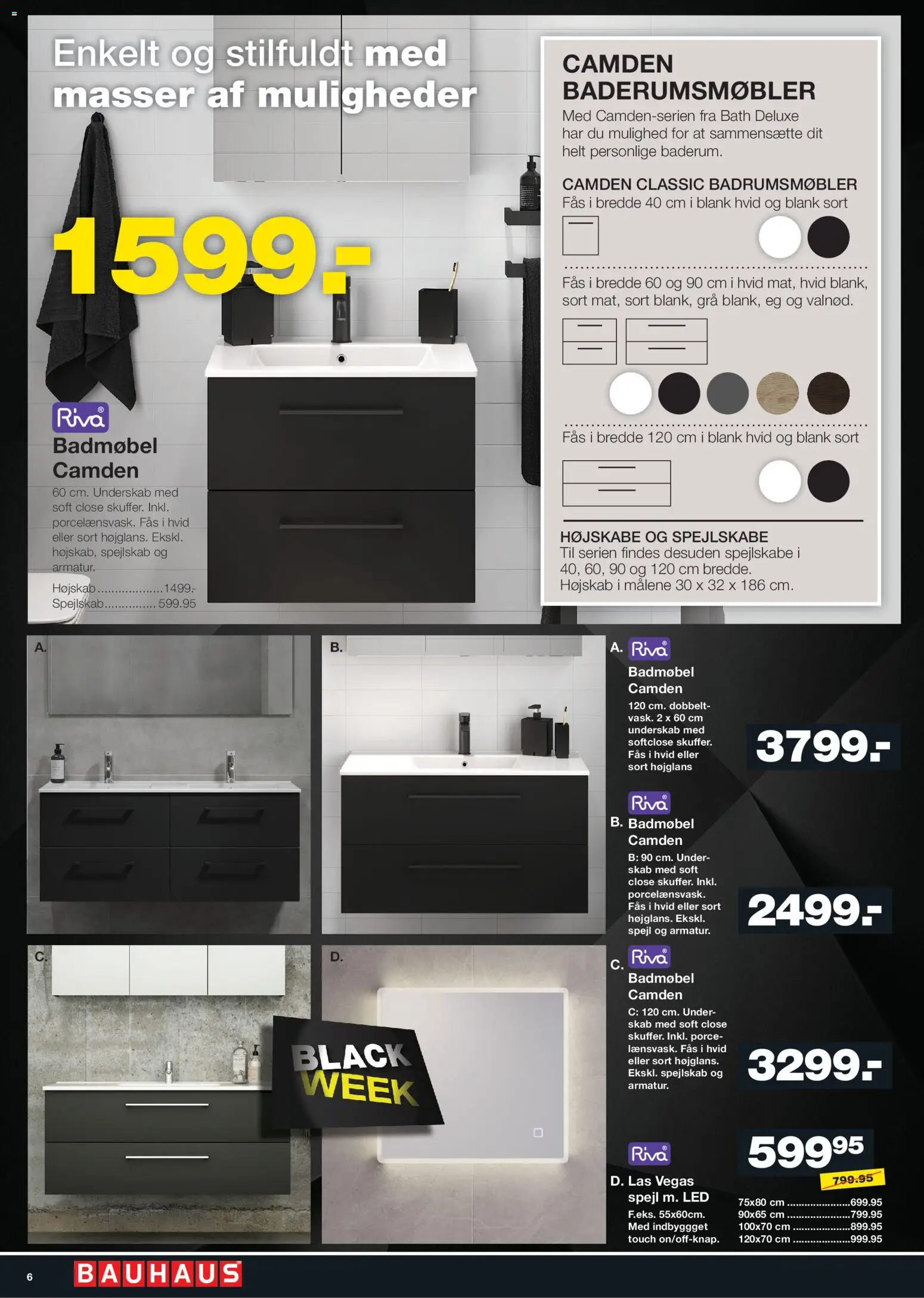 Bauhaus tilbudsavis – gyldig fra 21.11.2025 | Side: 6 | Produkter: Skab, Spejl