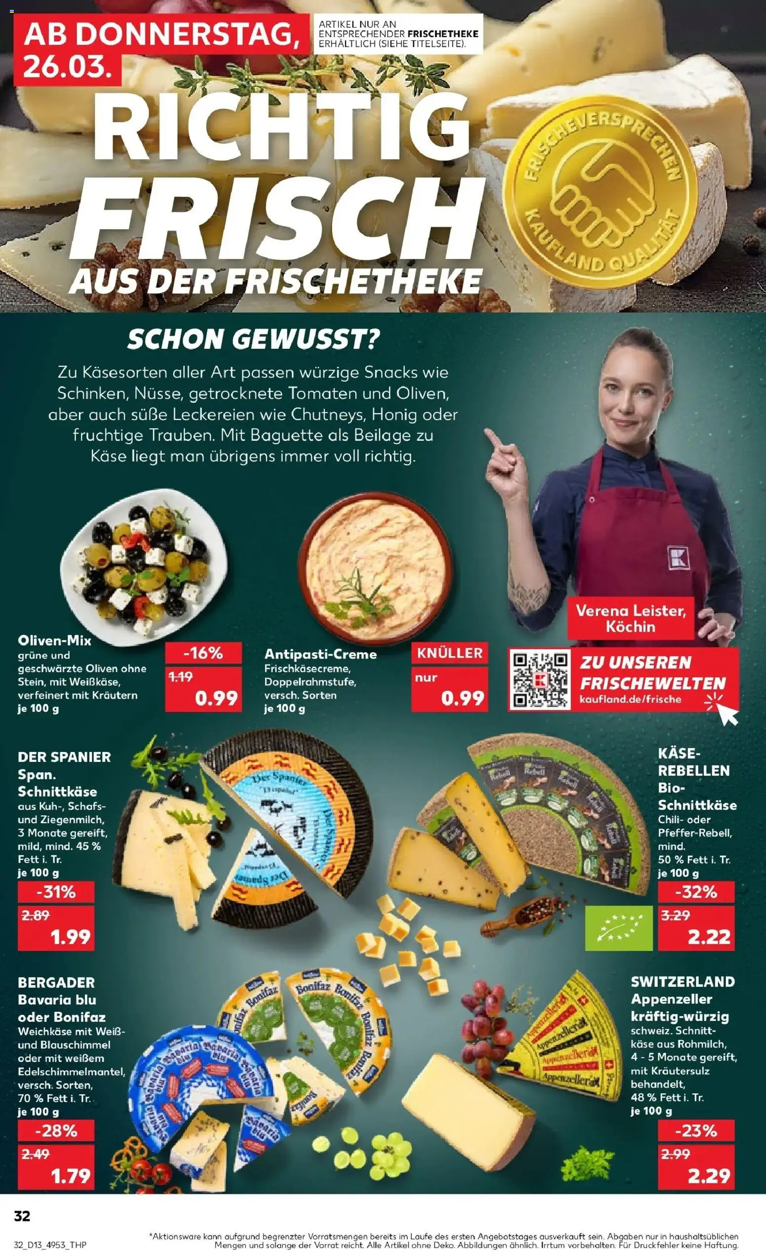 Kaufland Prospekt Hamm	 – gültig ab 26.03.2026 | Seite: 32 | Produkte: Käse, Baguette, Tomaten, Chili