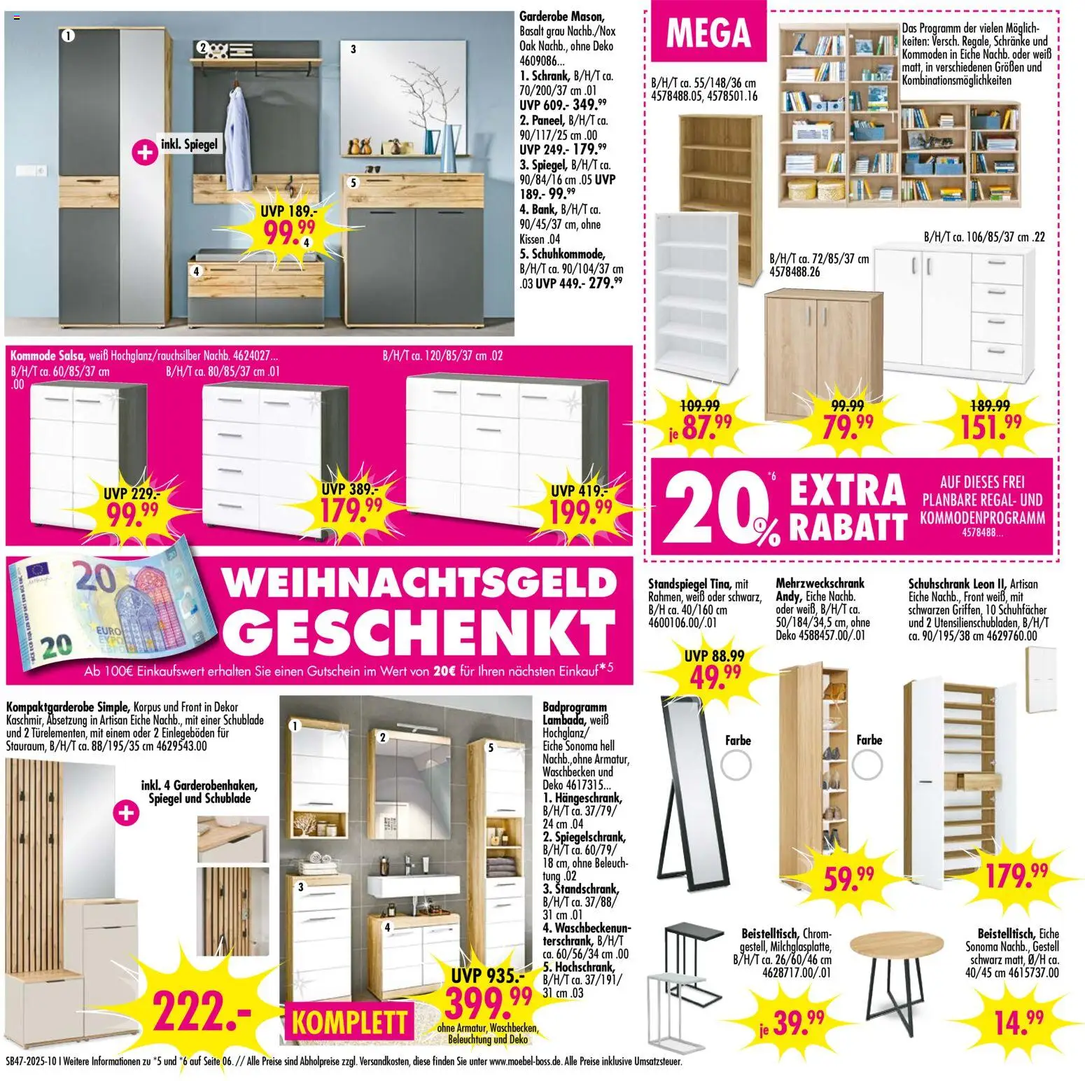 SB Möbel Boss Prospekt 	 – gültig ab 15.11.2025 | Seite: 10 | Produkte: Kissen, Kommode, Regal, Waschbecken