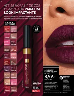 Pré-visualização Power Stay Batom Líquido para Lábios, Power Stay Batom Líquido para Lábios 6 ml válido de 01.10.2025 | Página: 56