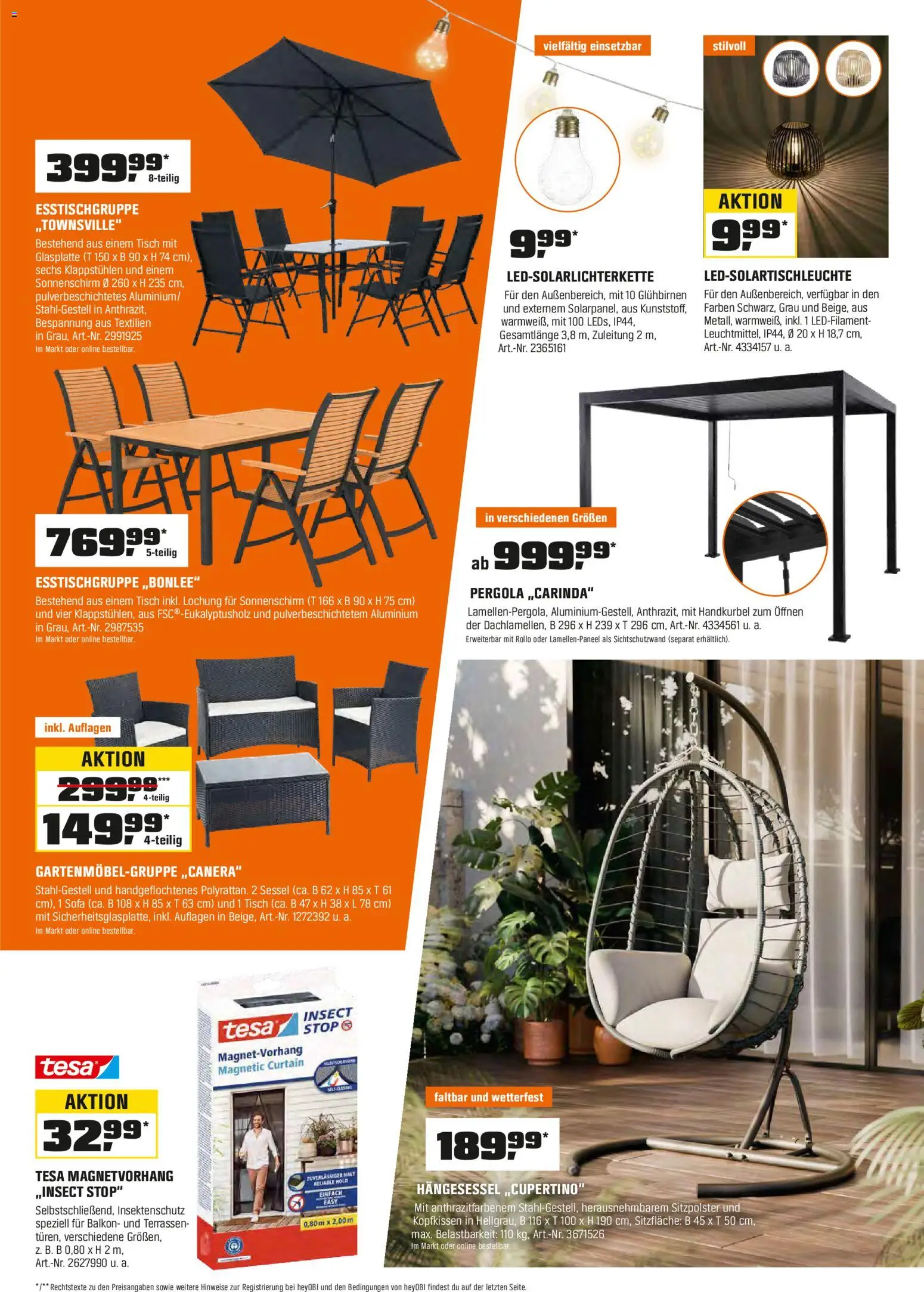 OBI Flugblatt gültig ab 26.03.2026 | Seite: 5 | Produkte: Sofa, Sessel, Tisch