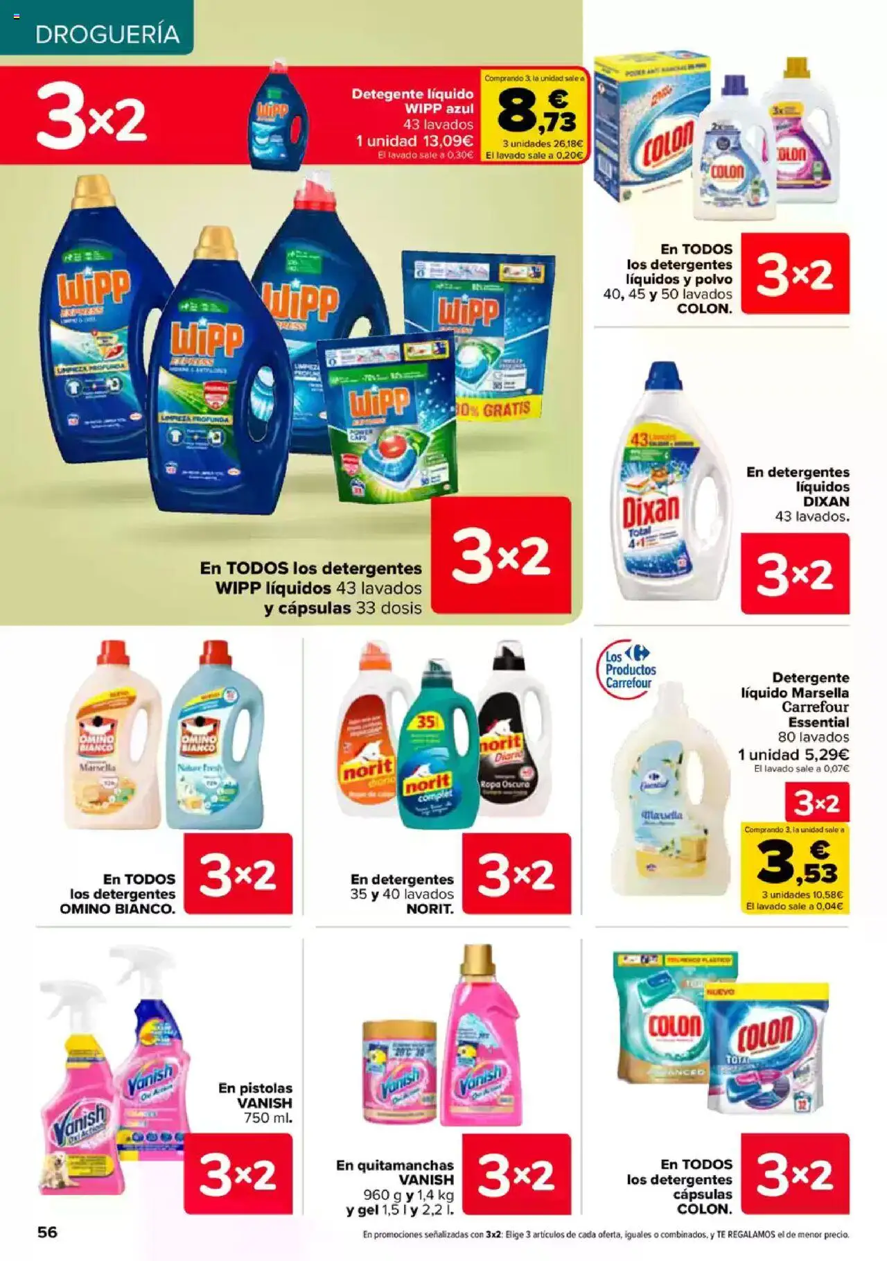 Carrefour folleto │ válido desde el 26.06.2025 | Página: 55 | Productos: Polvo, Quitamanchas, Detergente, Ropa