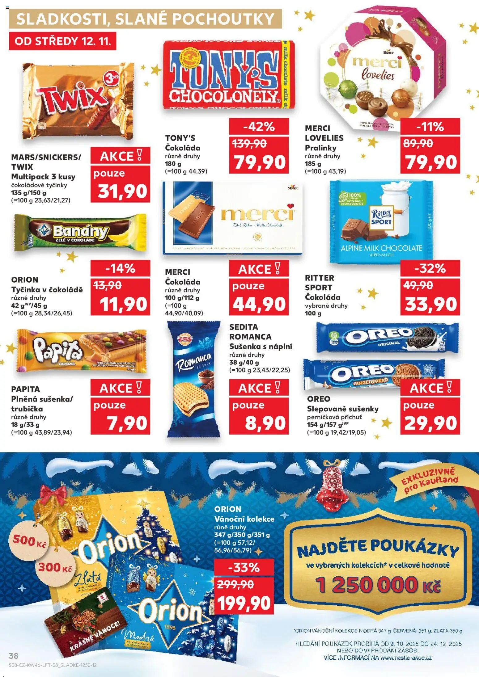 Kaufland leták - Praha 8 od 12.11.2025 | Strana: 38 | Produkty: Merci, Tyčinky, Ritter Sport, Sušenky