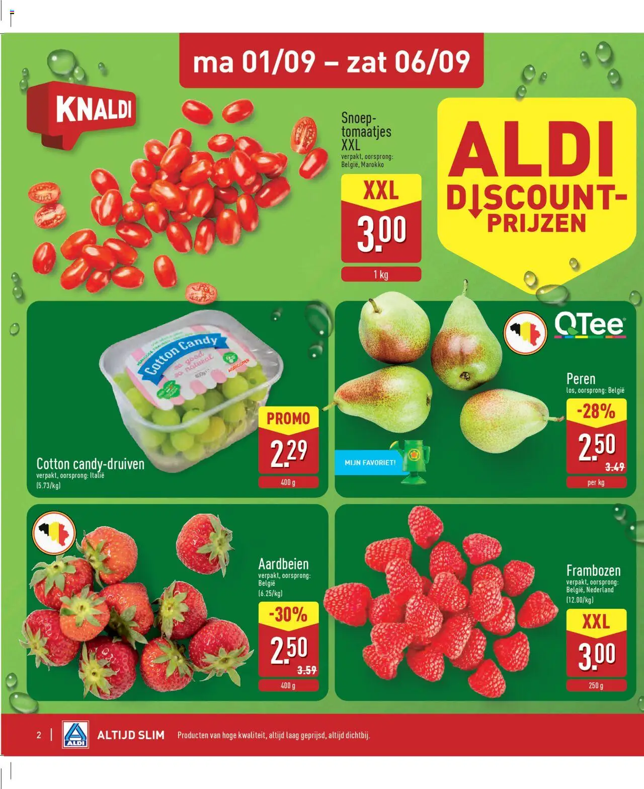 {H1} | Pagina: 2 | Producten: Aardbeien, Frambozen, Snoep