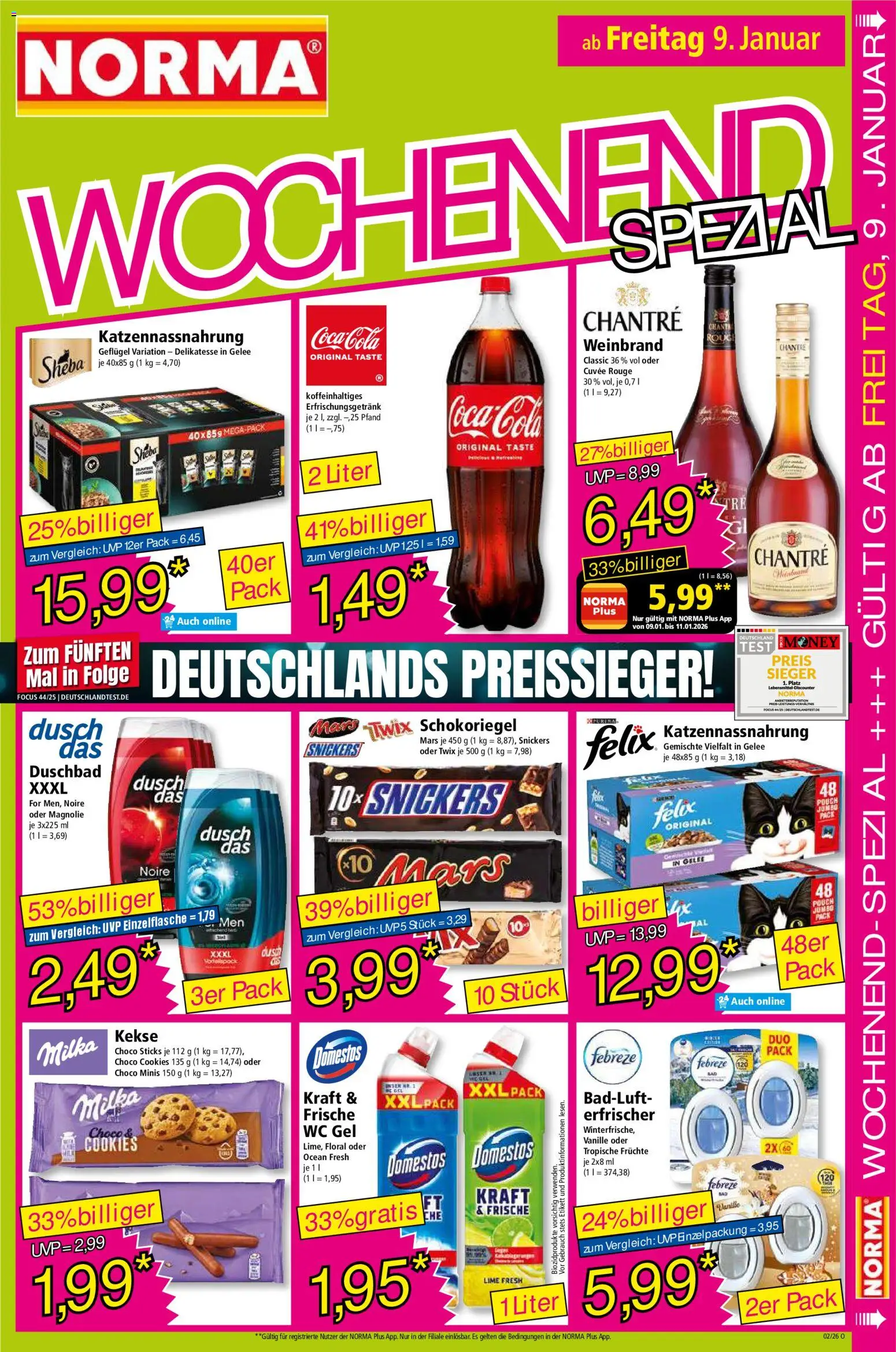 Norma Prospekt 	 – gültig ab 05.01.2026 | Seite: 17 | Produkte: Rouge, Milka, Mars, Chantré