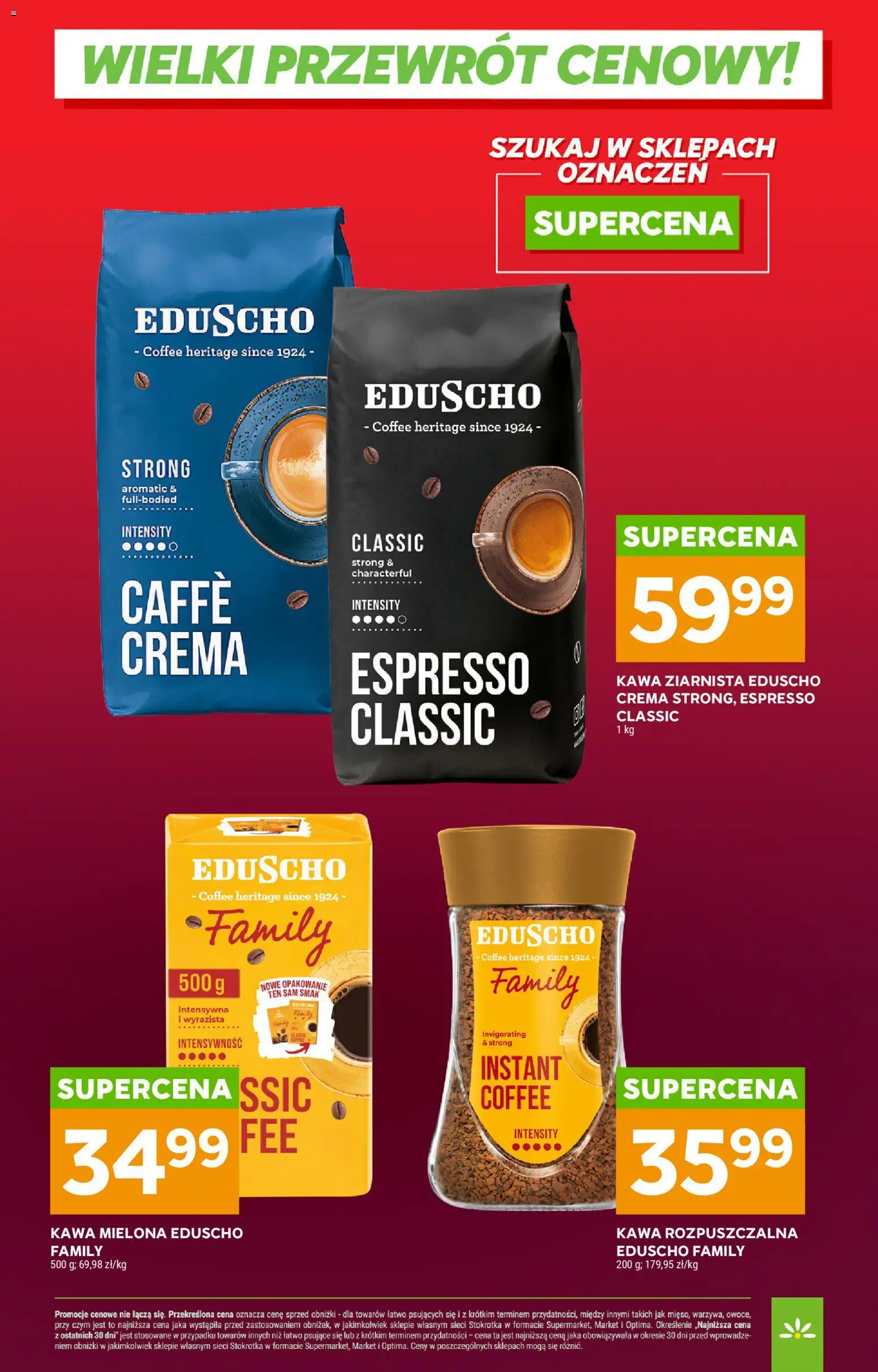 Stokrotka gazetka - Wielki przewrót cenowy od 23.04.2026 | Strona: 2 | Produkty: Stokrotka, Kawa ziarnista, Kawa rozpuszczalna, Kawa