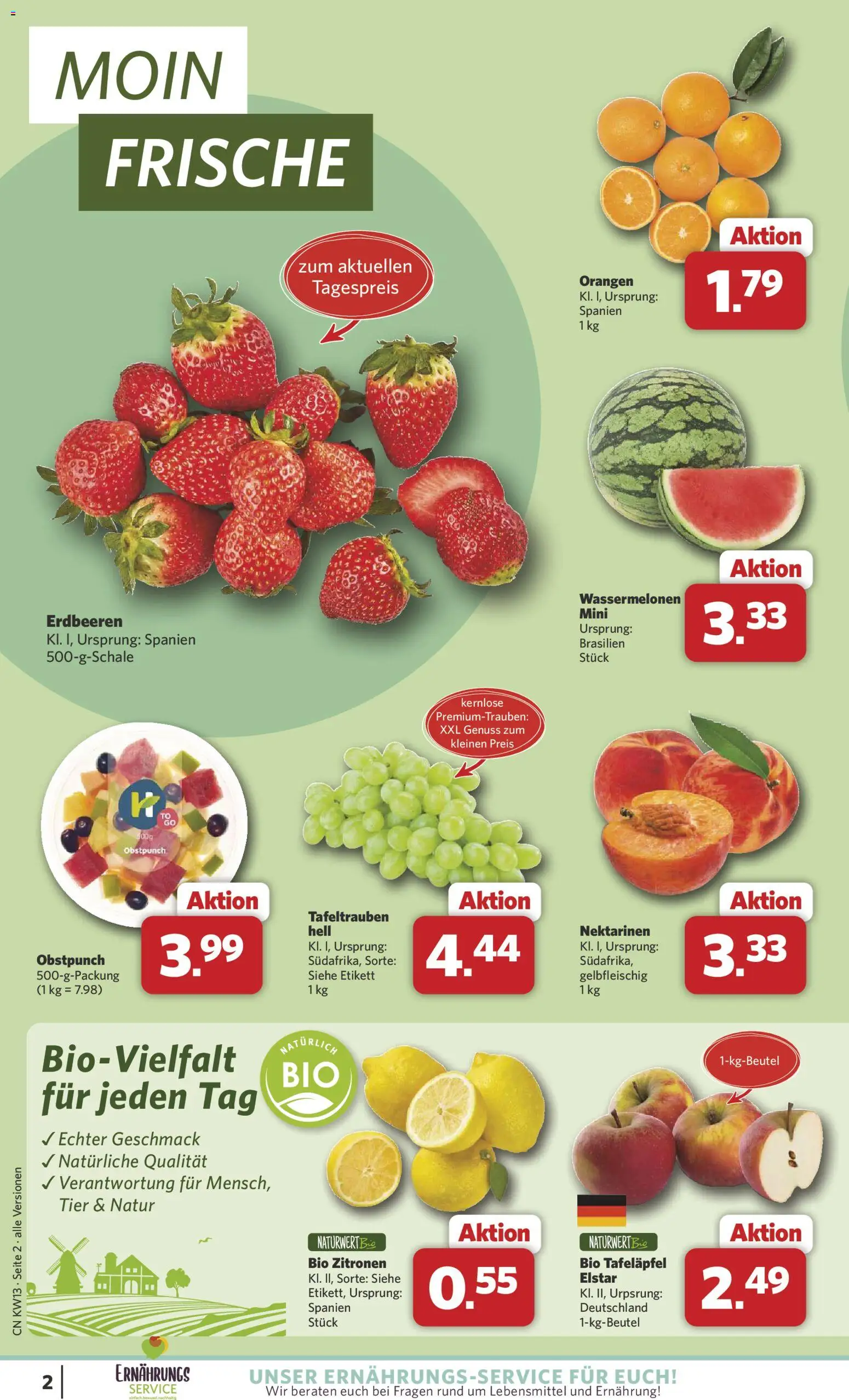 Combi Prospekt 	 – gültig ab 23.03.2026 | Seite: 2 | Produkte: Nektarinen, Orangen, Erdbeeren, Zitronen