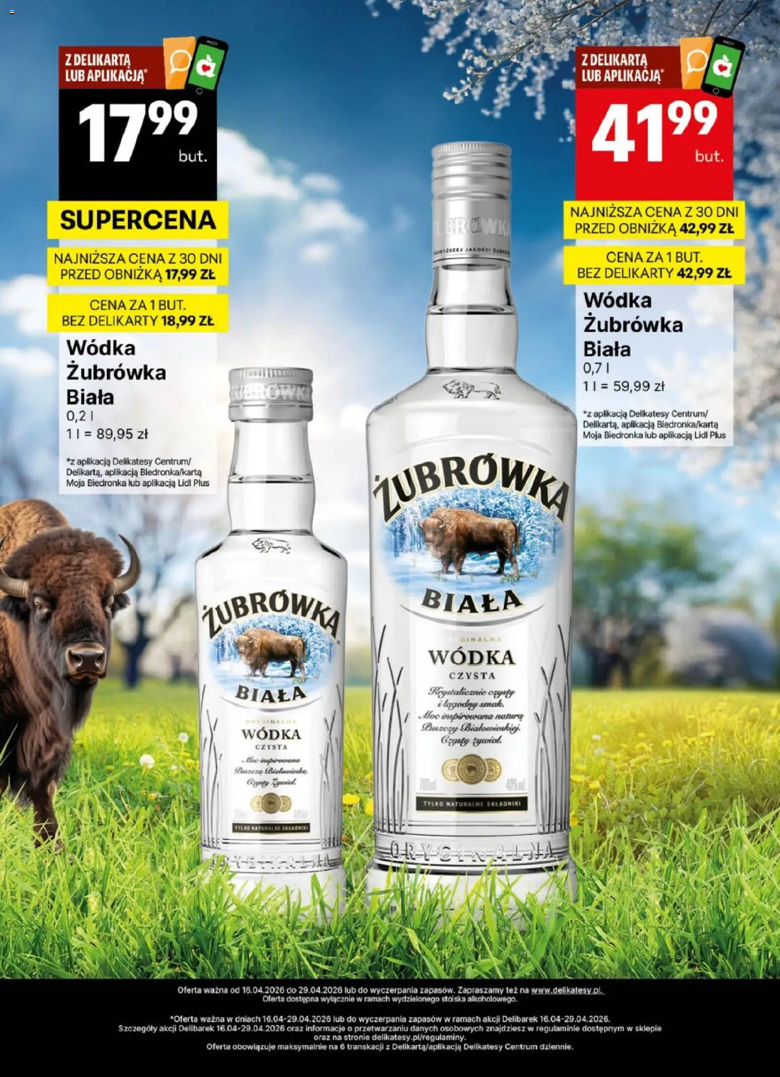Delikatesy Centrum gazetka - DeliBarek od 16.04.2026 | Strona: 11 | Produkty: Delikatesy, Żubrówka, Wódka