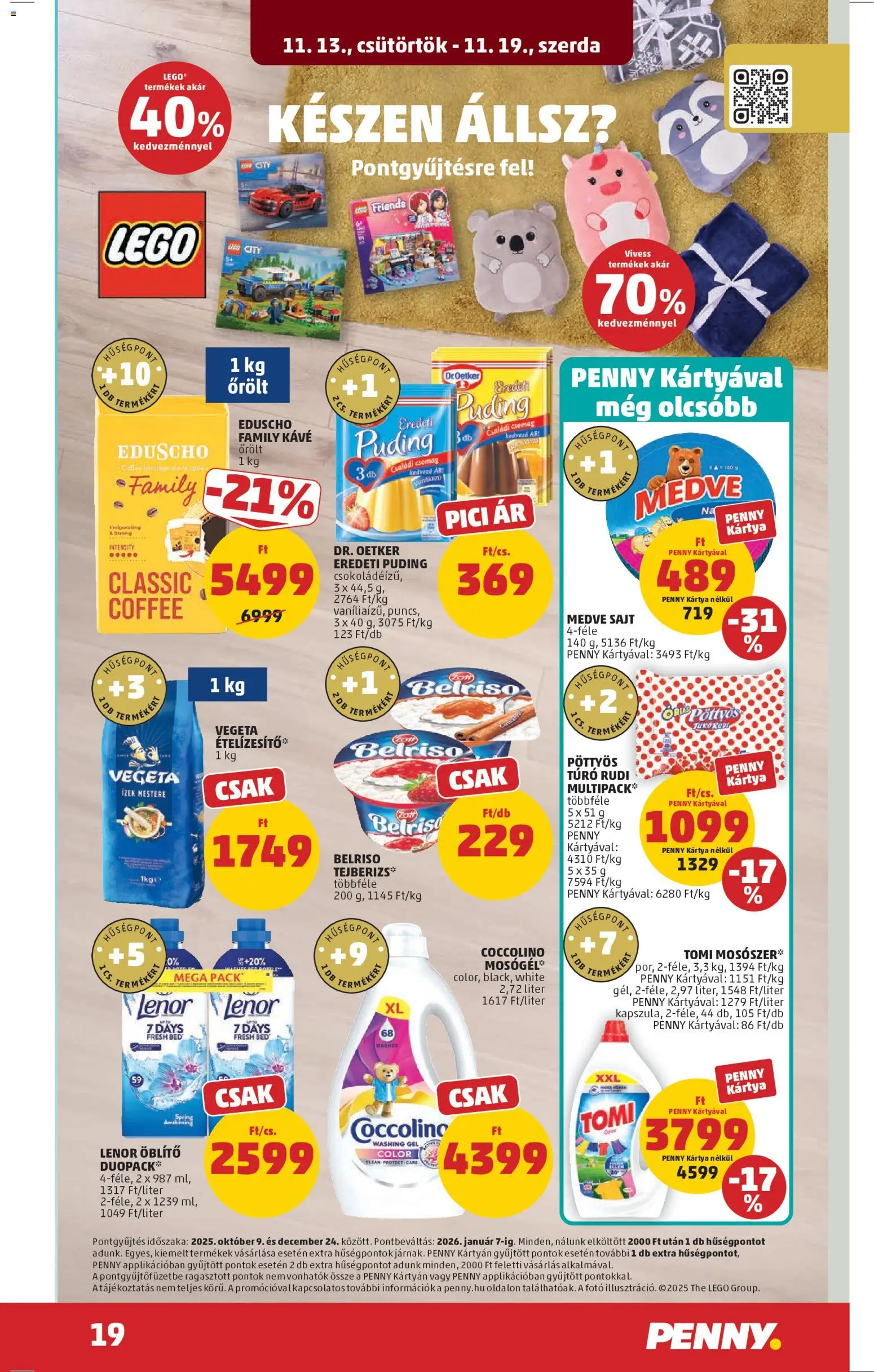 PENNY akciós ujság - amely érvényes a következő dátumtól: 13.11.2025 | Oldal: 23 | Termékek: Puding, Coccolino, Öblítő, Túró