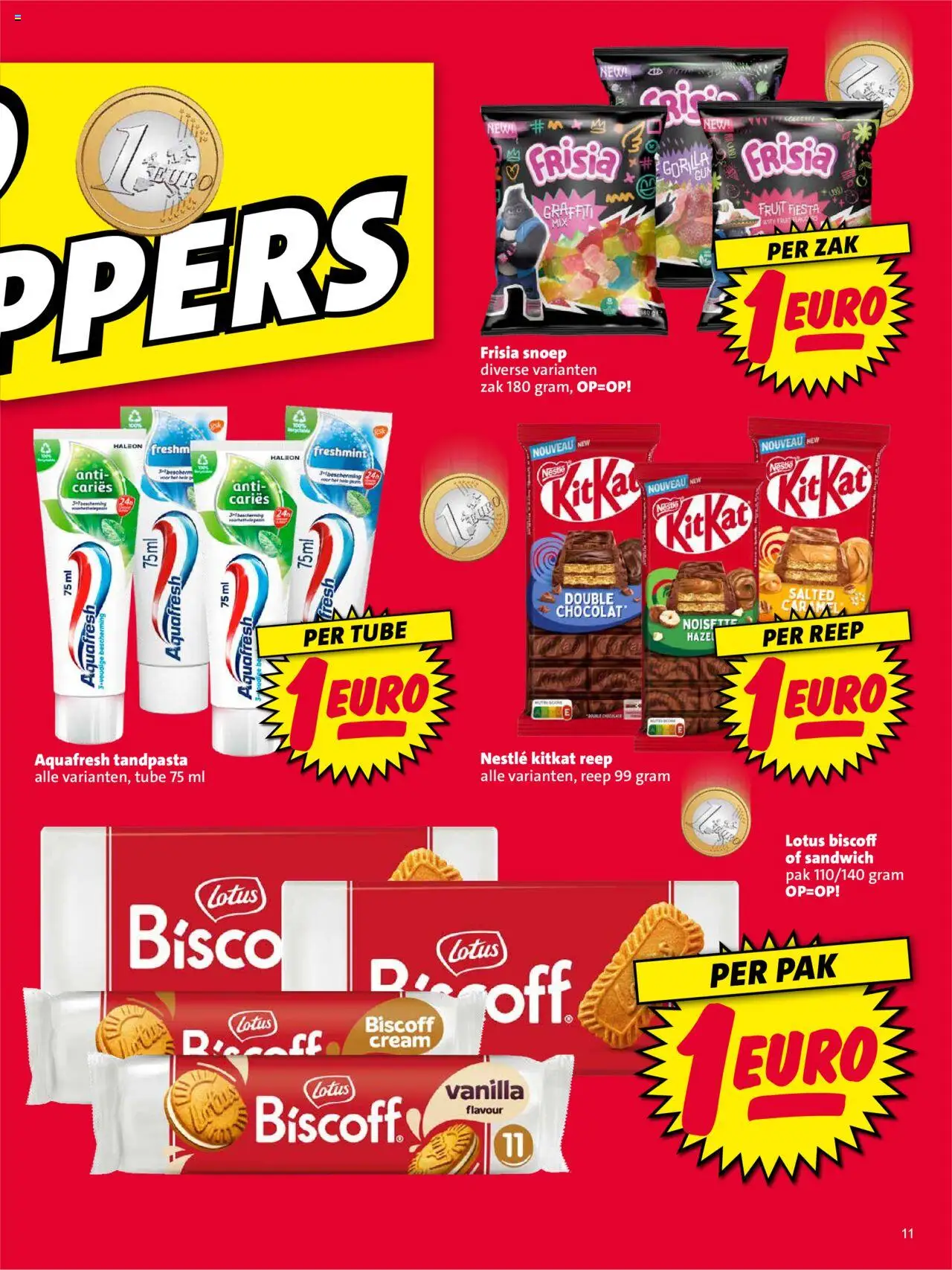  | Pagina: 11 | Producten: Tandpasta, Snoep, Zak, Fruit