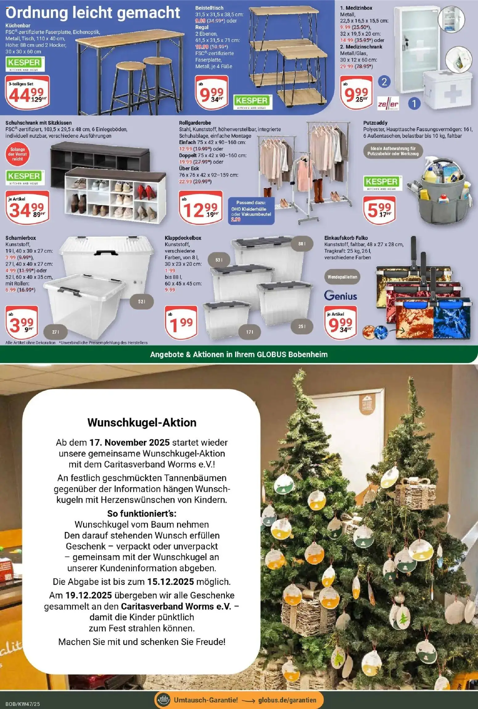 Globus prospekt Bobenheim-Roxheim	 (ab 17.11.2025) » Angebote online | Seite: 19 | Produkte: Beistelltisch, Regal