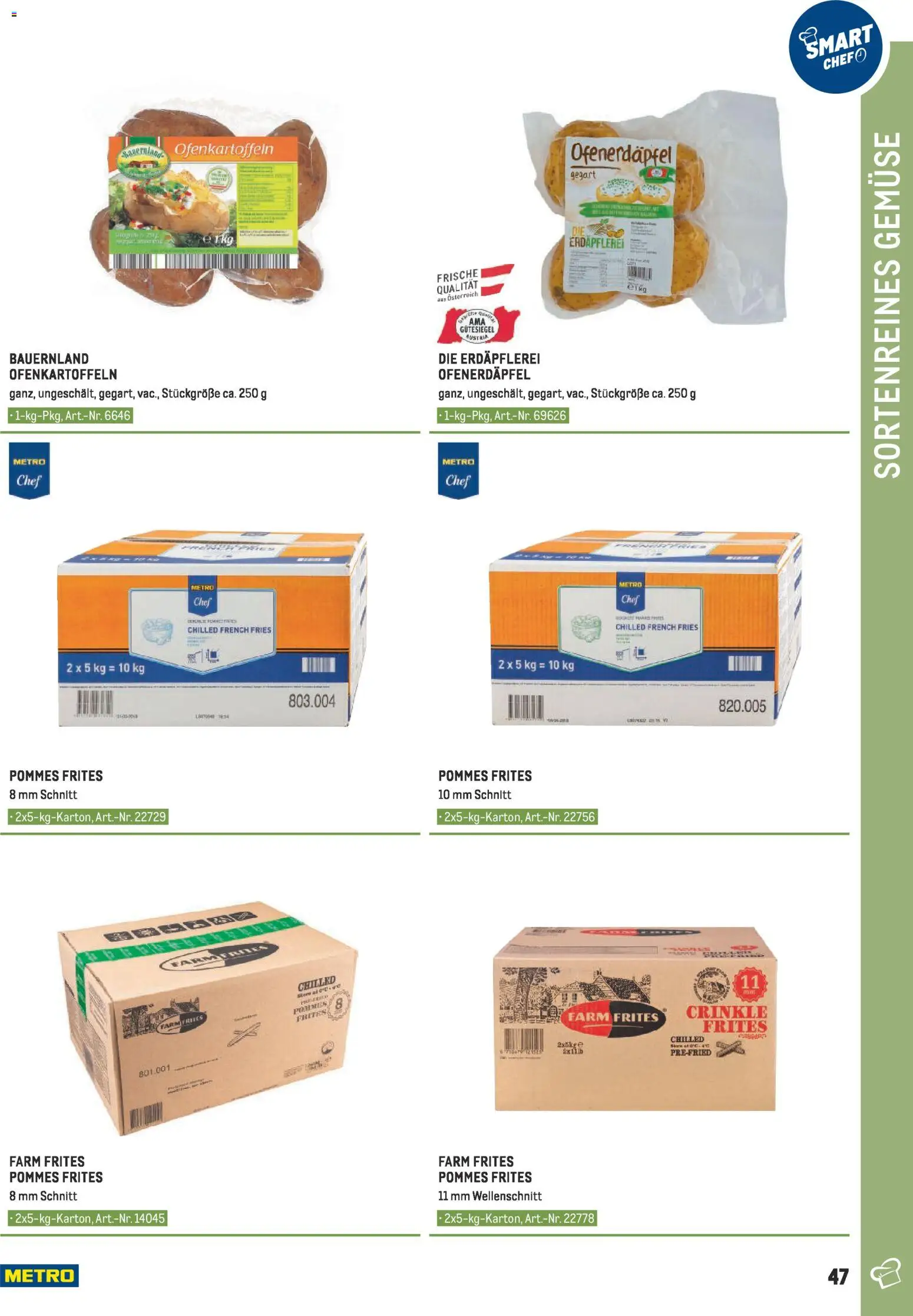 Metro angebote - Smart Chef Obst & Gemüse gültig ab 26.03.2026 | Seite: 47 | Produkte: Gemüse