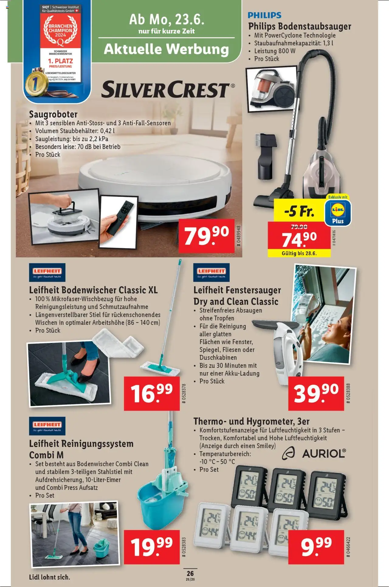 Lidl Aktionen ab 19.06.2025 | Seite: 26 | Produkte: Thermometer, Philips