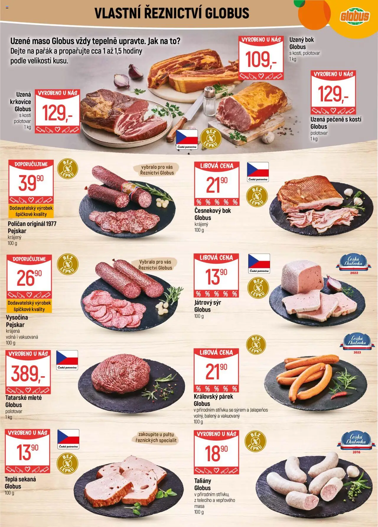Globus leták - Pardubice od 08.10.2025 | Strana: 6 | Produkty: Uzené maso, Jalapeňos, Vysočina, Krkovice