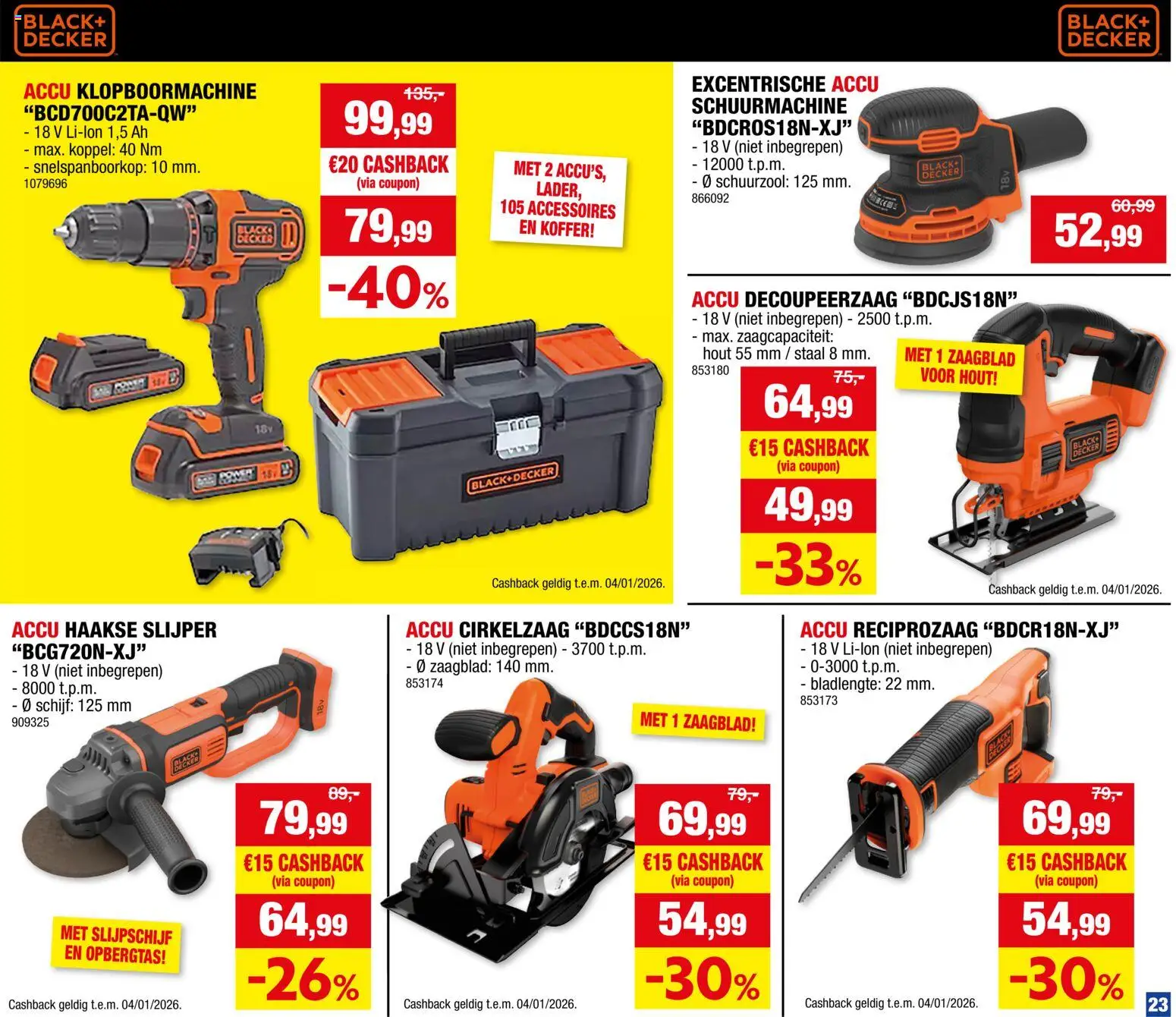 {H1} | Pagina: 23 | Producten: Koffer, Schijf, Slijper, Jeu de go