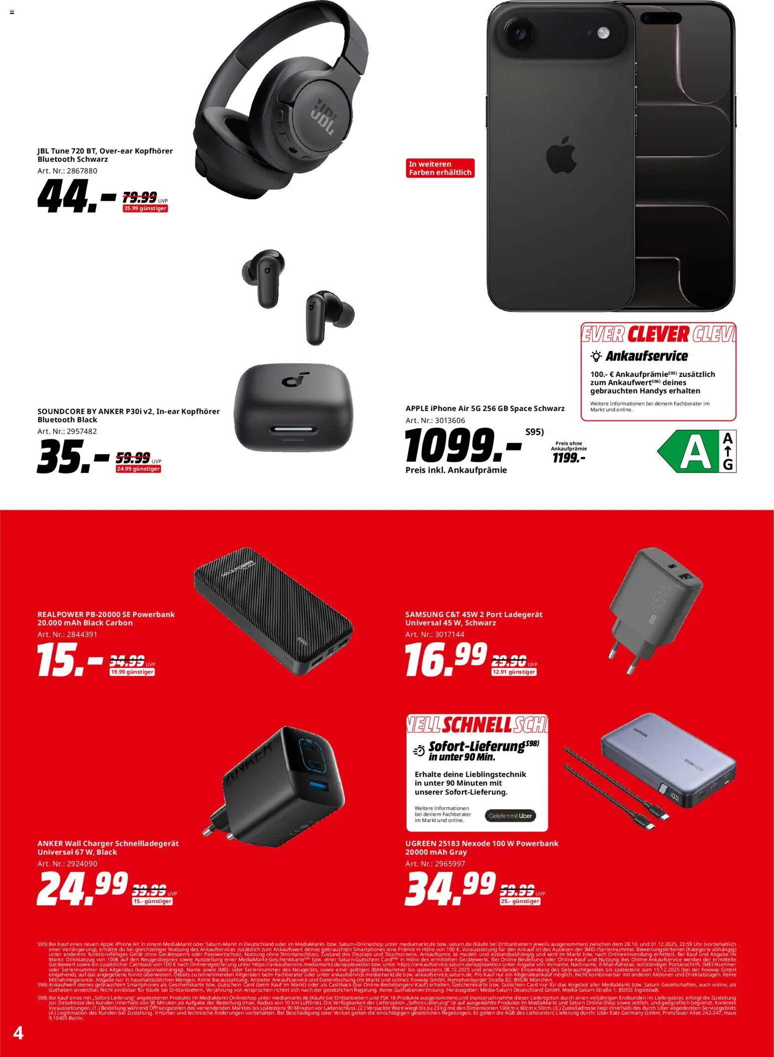 Media Markt - Black Friday  – gültig ab 28.10.2025 | Seite: 4 | Produkte: Samsung, Smartphones, Apple, Uhr