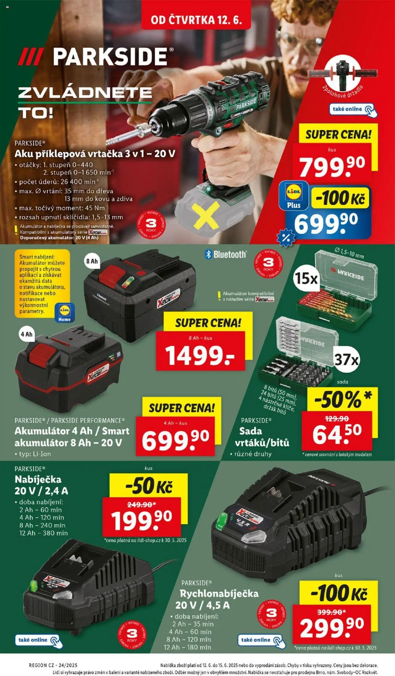Lidl leták od 12.06.2025 | Strana: 36 | Produkty: Aku příklepová vrtačka, Parkside, Příklepová vrtačka, Vrtačka