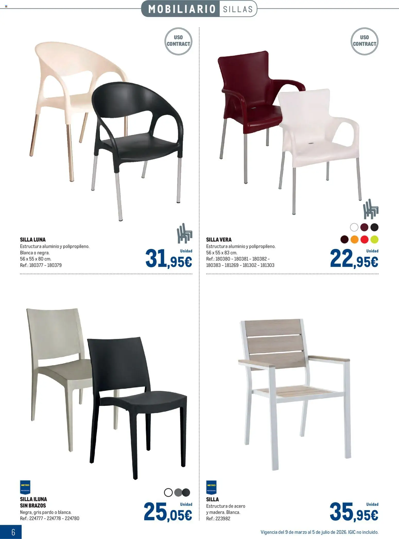 Makro - Especial Terrazas Canarias │ válido desde el 09.03.2026 | Página: 6 | Productos: Silla