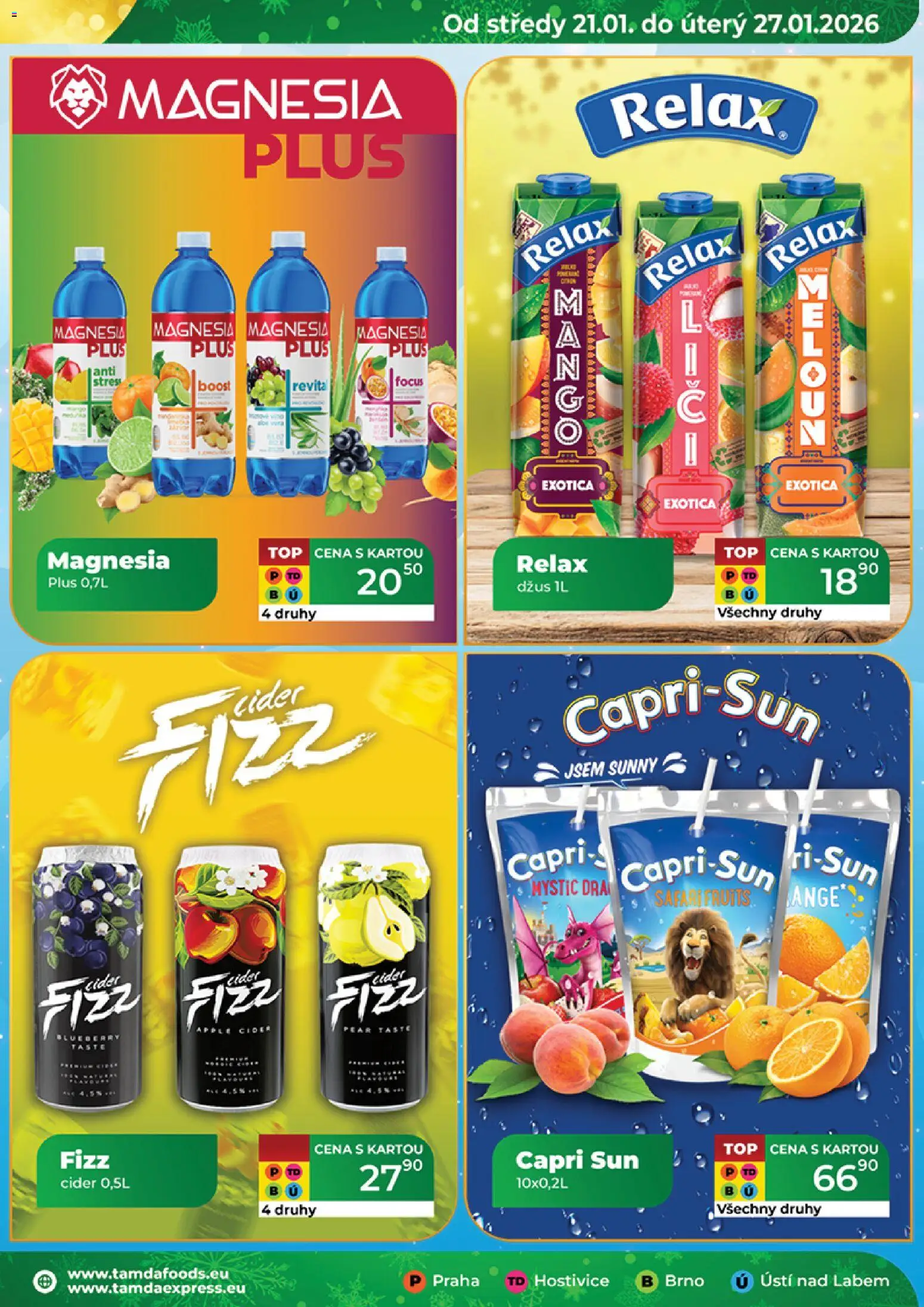 Tamda Foods leták od 21.01.2026 | Strana: 15 | Produkty: Džus, Magnesia, Cider, Capri Sun