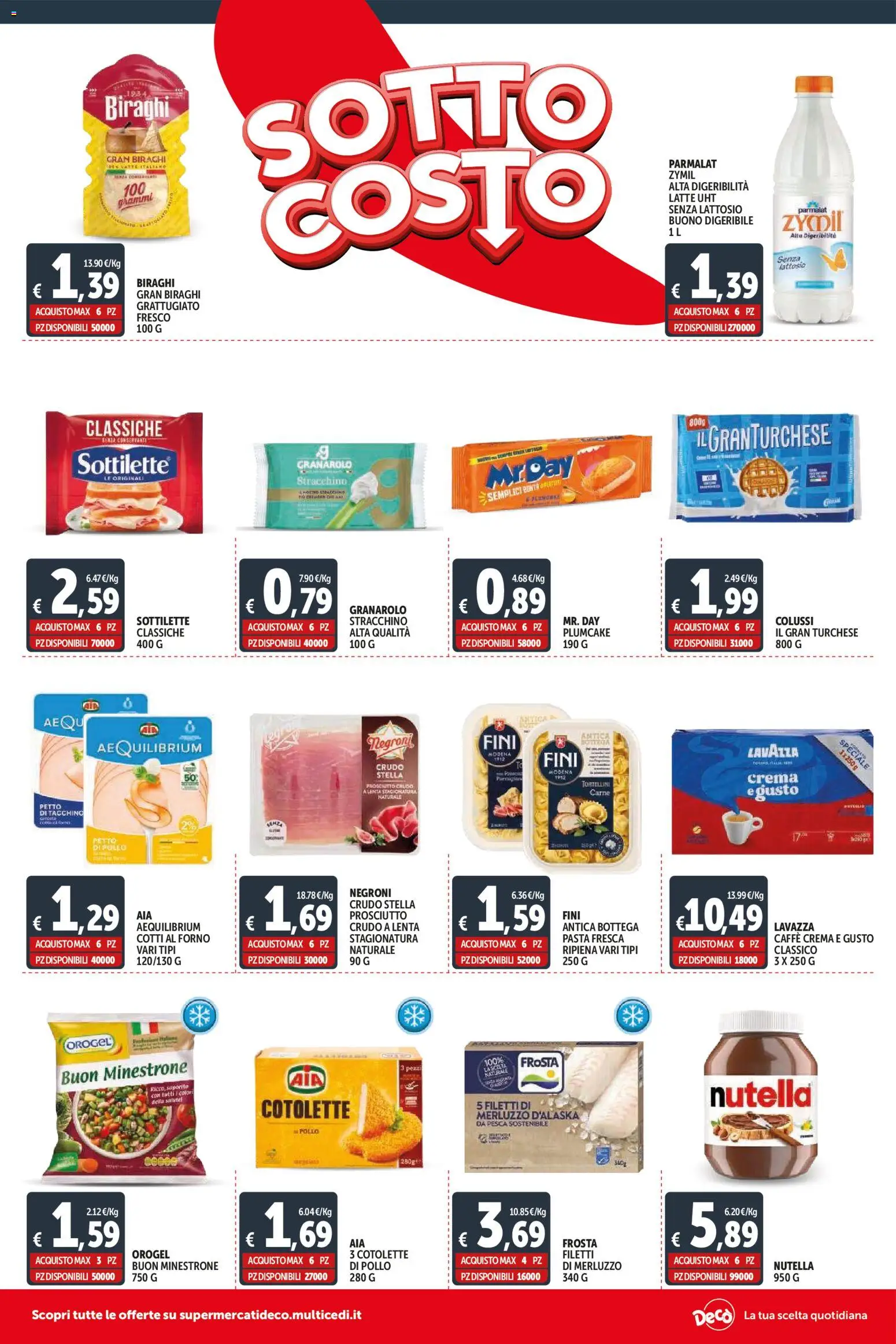 Volantino Decò del 30.01.2026 | Pagina: 2 | Prodotti: Crema, Latte, Pasta, Plumcake