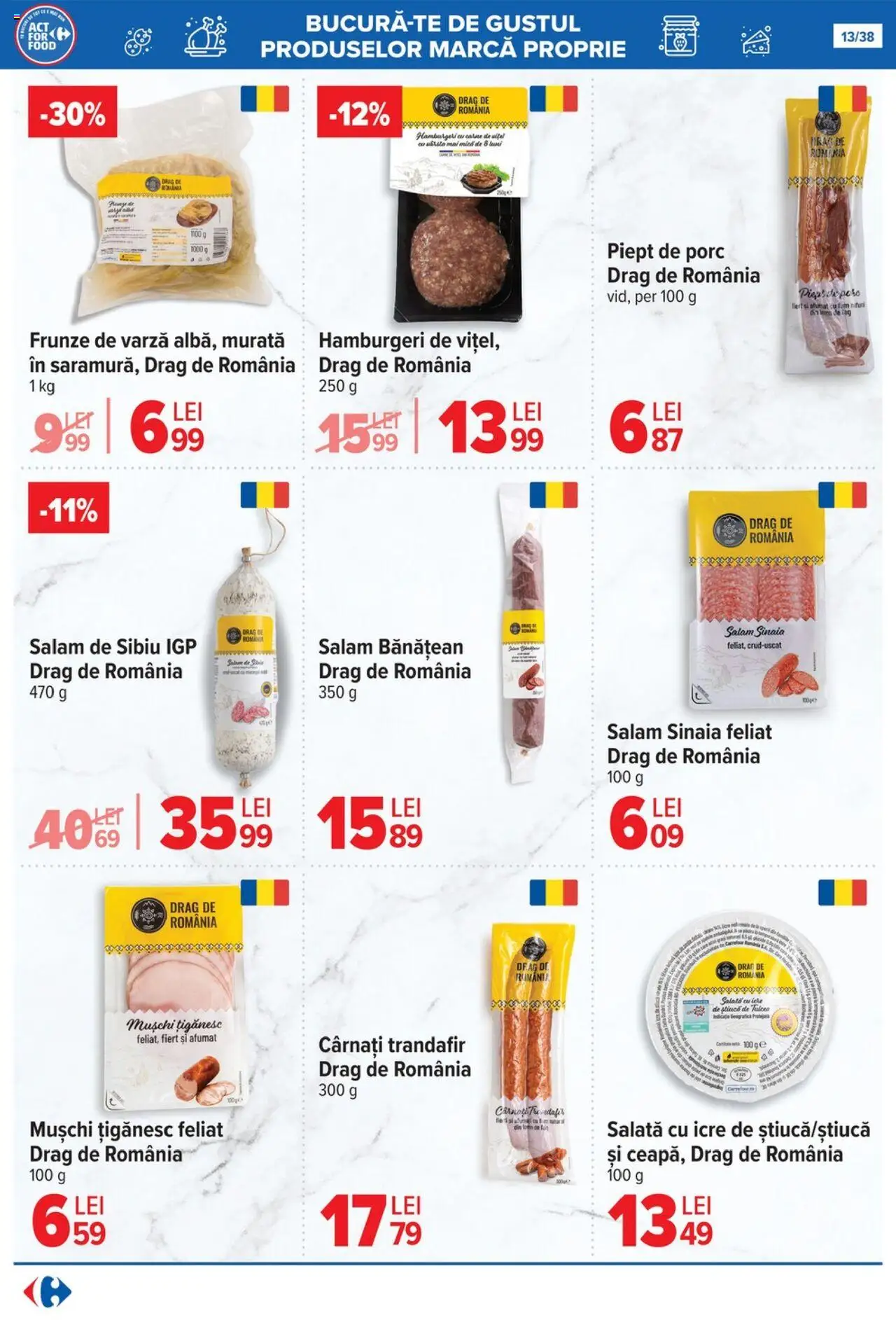 Noul catalog Carrefour – valabil de la 15.10.2025 | Pagină: 13 | Produse: Trandafir, Salată cu icre, Salată, Cârnați