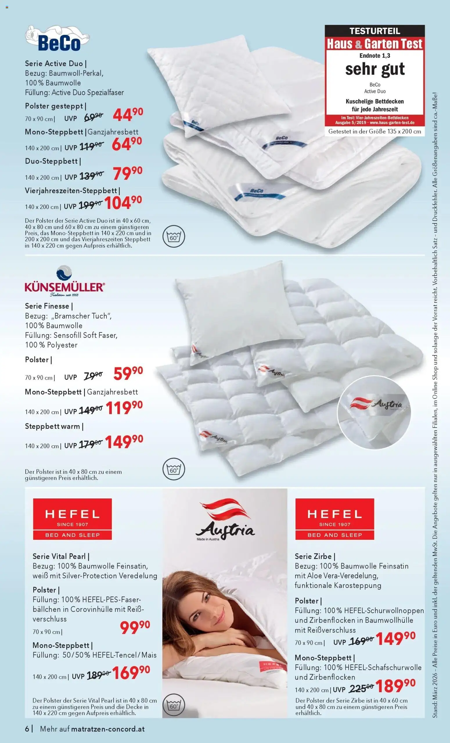 Matratzen Concord Aus Liebe zu gutem Schlaf - Debant gültig ab 25.03.2026 | Seite: 6 | Produkte: Decke