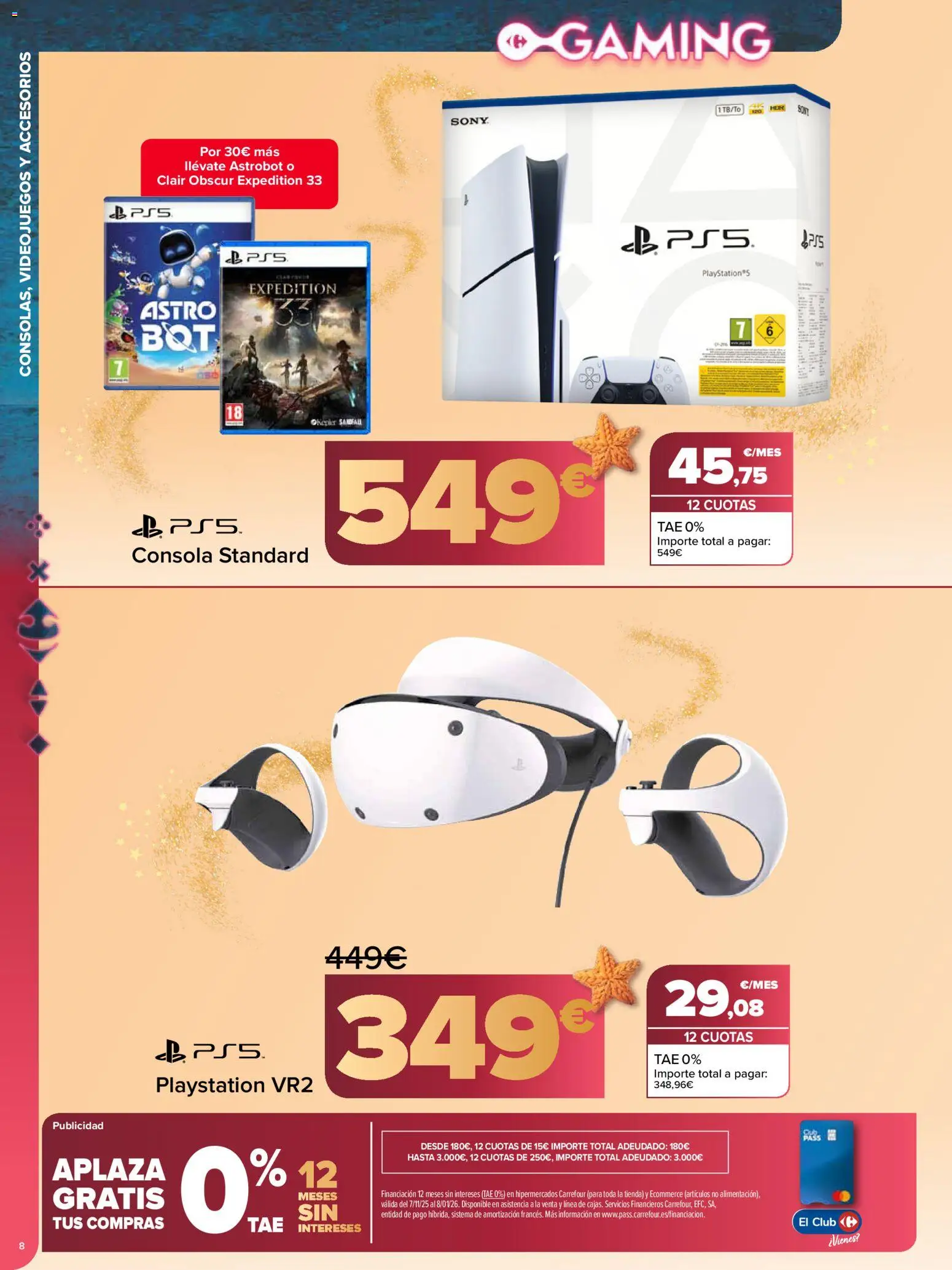 Carrefour folleto │ válido desde el 10.12.2025 | Página: 8 | Productos: Consola, Playstation