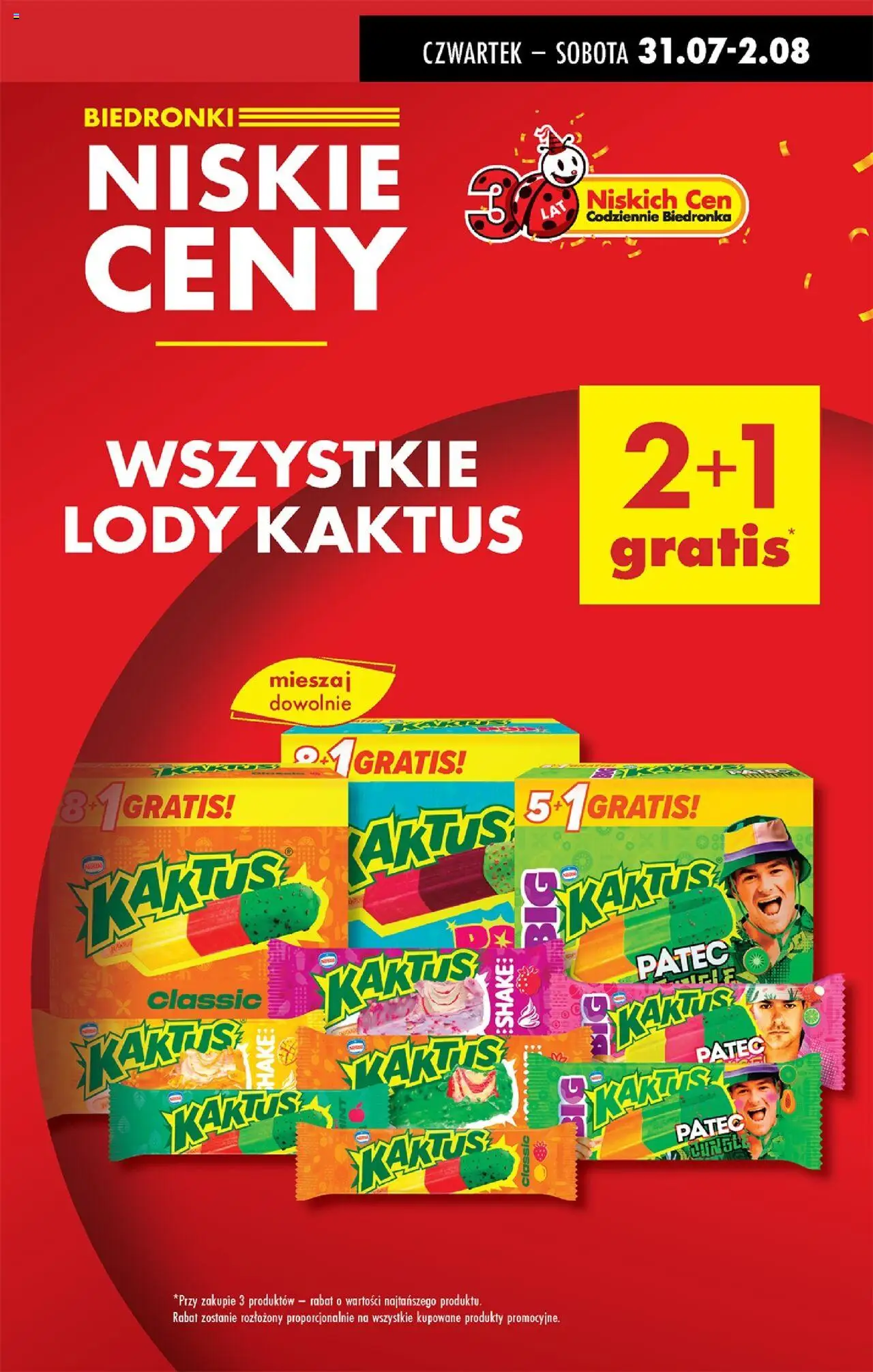 Biedronka gazetka - Oferta W tym tygodniu od 31.07.2025 | Strona: 15 | Produkty: Lody Kaktus, Lody