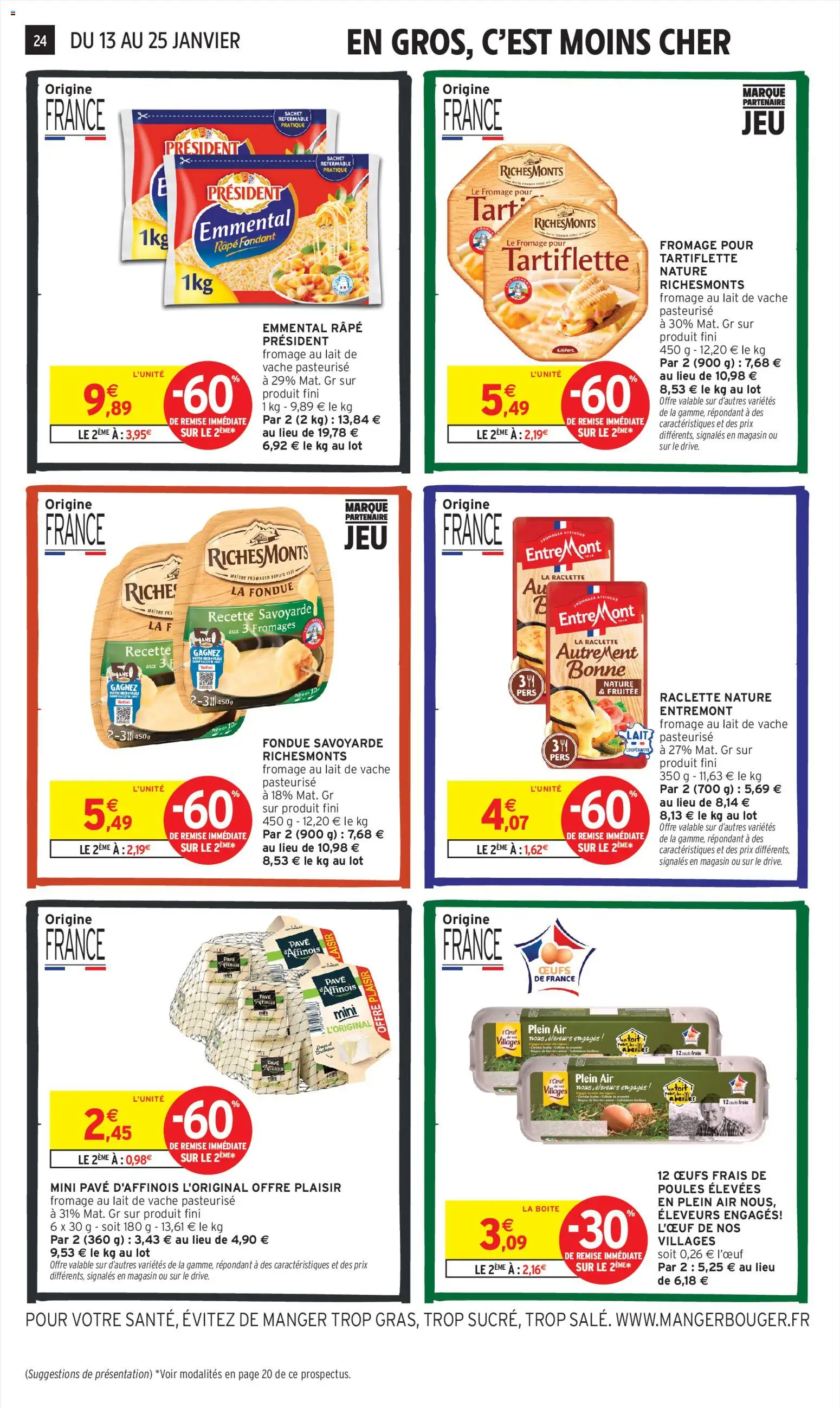 {H1} | Page: 24 | Produits: Tartiflette, Raclette, Lait, Fromage pour tartiflette