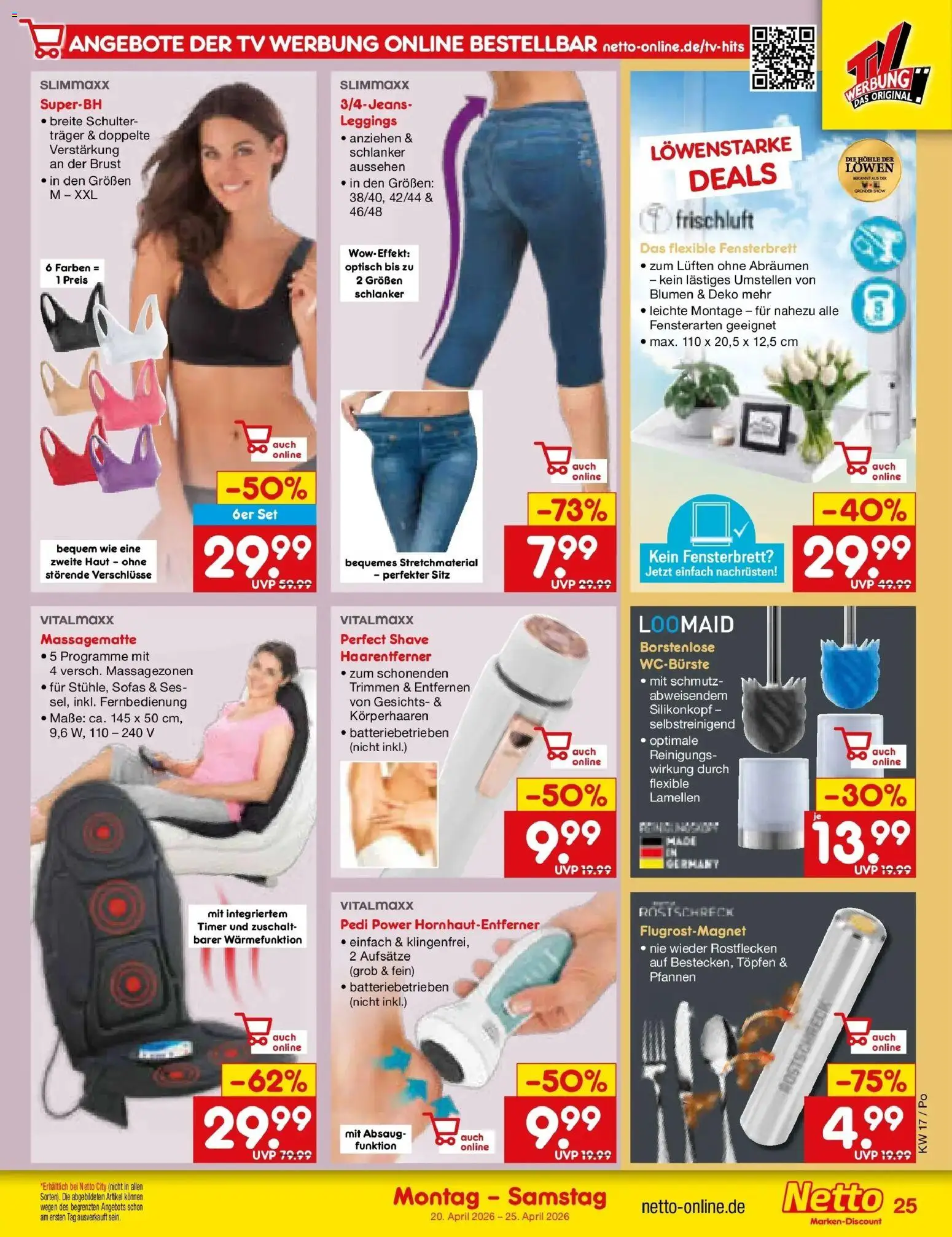 Netto Marken-Discount Prospekt Regensburg	 – gültig ab 20.04.2026 | Seite: 35 | Produkte: Blumen, Leggings, TV
