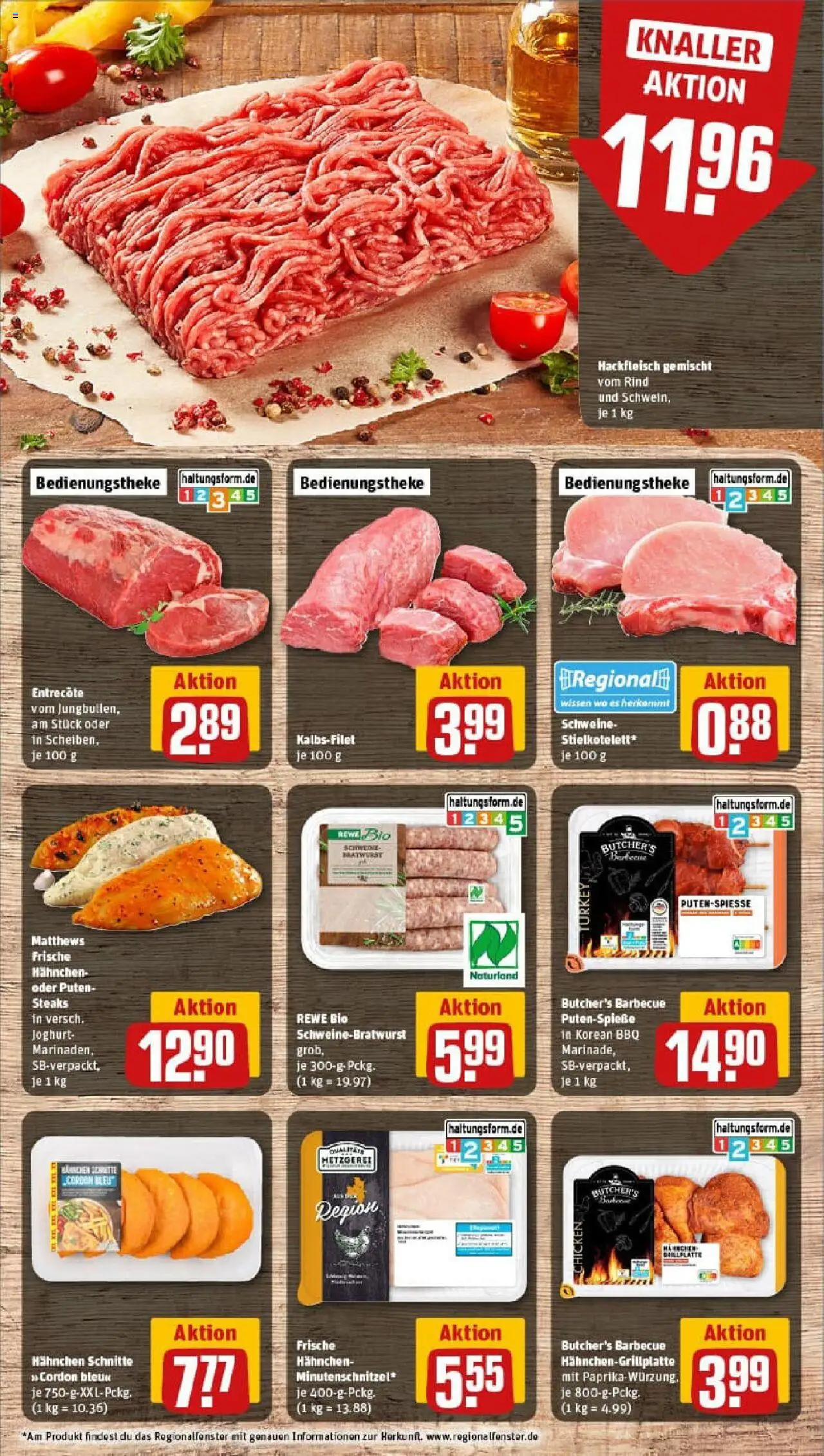 Rewe prospekt Renningen	 - gültig ab dem 13.07.2025 | Seite: 8 | Produkte: Joghurt, Entrecote, Steak, Hackfleisch