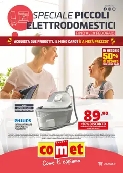 Anteprima del volantino Comet Piccoli Elettrodomestici Cura persona, Pulizia e Stiro catalogo valido a partire dal 06.02.2026