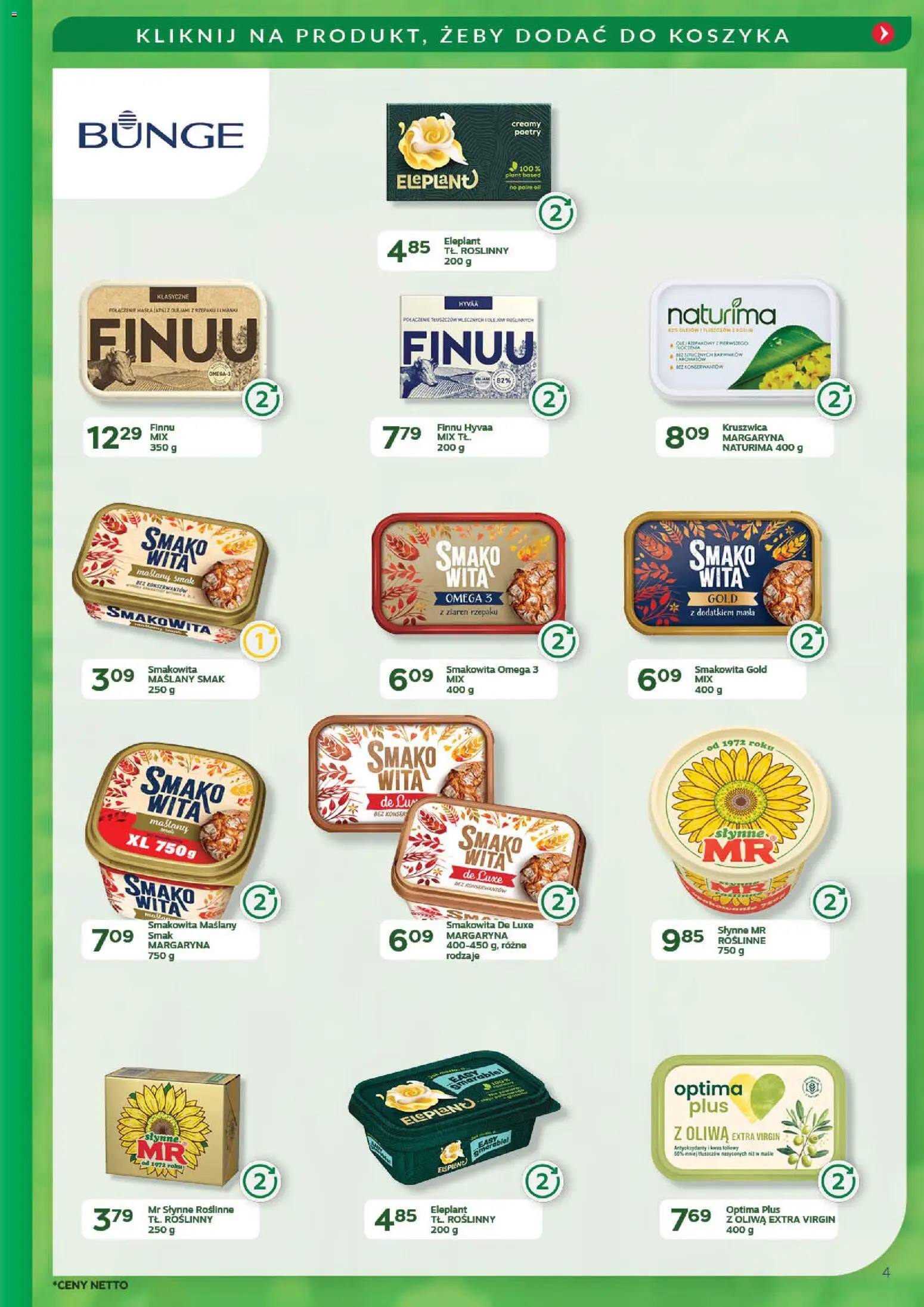 Eurocash Gazetka - Promocje na okrągło od 03.11.2025 | Strona: 4 | Produkty: Margaryna, Oliwa extra virgin