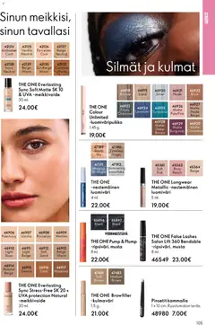 Oriflame-mainoslehti voimassa 01.04.2026 alkaen | Sivu: 105 | Tuotteet: Luomiväri, Kulmaväri, Pinsetit