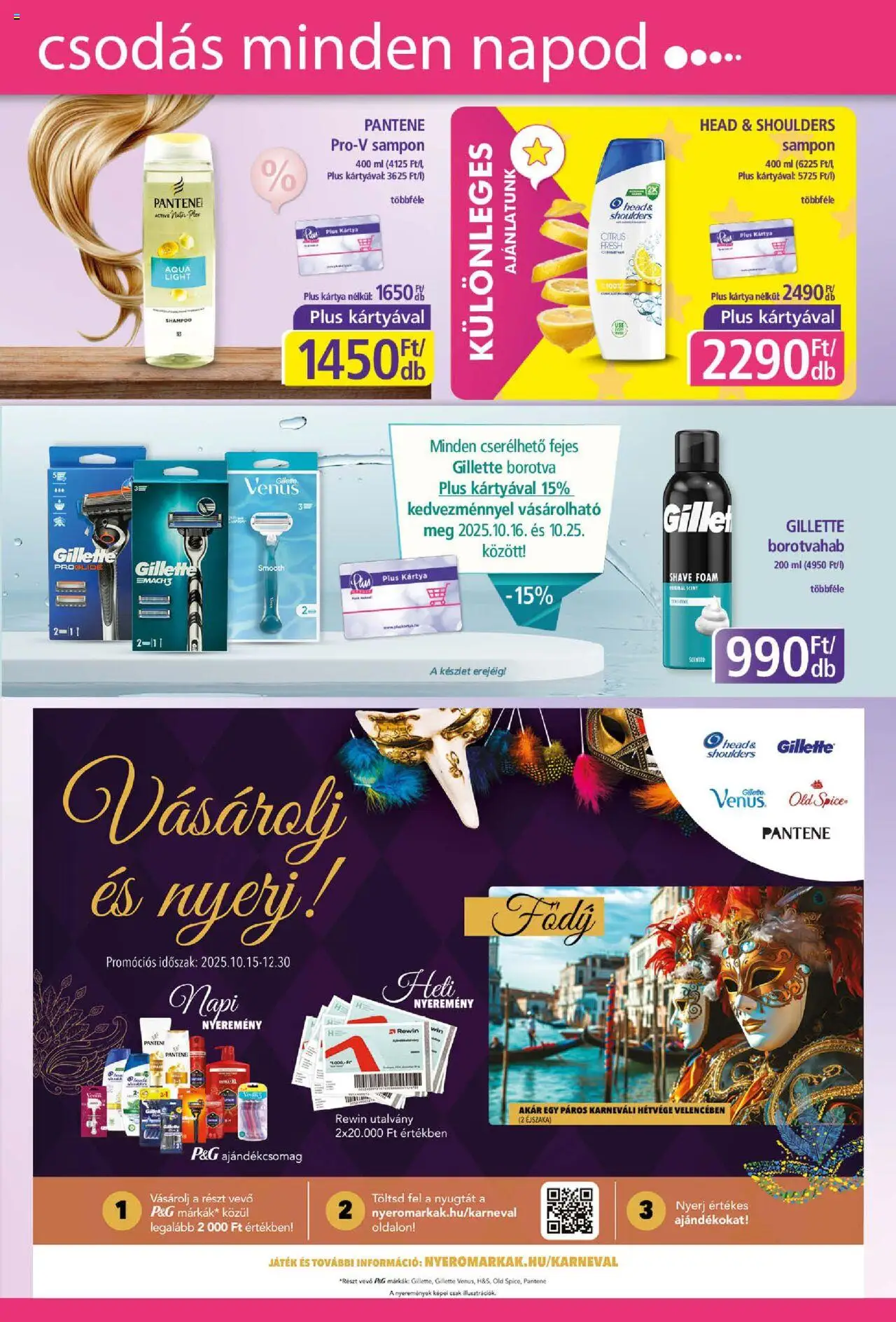 Plus Market akciós ujság - amely érvényes a következő dátumtól: 16.10.2025 | Oldal: 5 | Termékek: Játék, Borotva, Sampon, Borotvahab