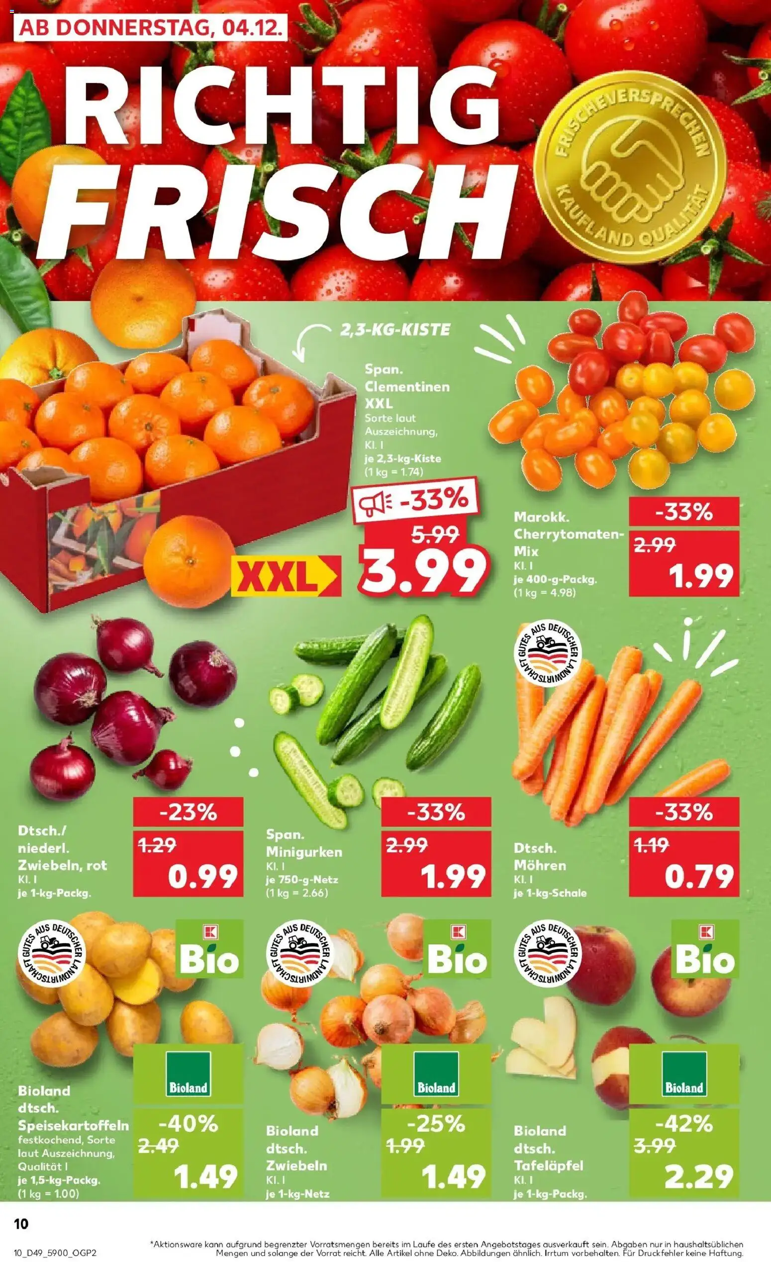 Kaufland prospekt Magdeburg	 – gültig ab 08.12.2025 | Seite: 10 | Produkte: Mohren, Zwiebeln