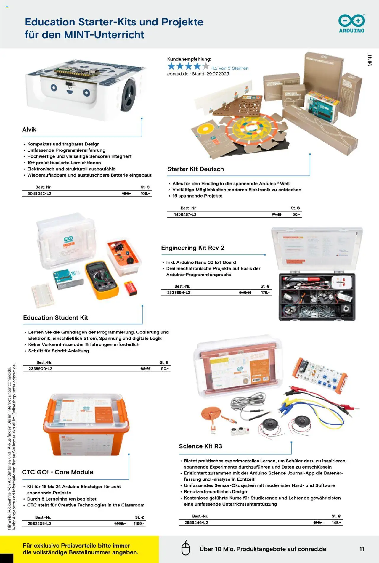 Conrad Education Katalog – gültig ab 01.01.2025 | Seite: 11 | Produkte: Batterie