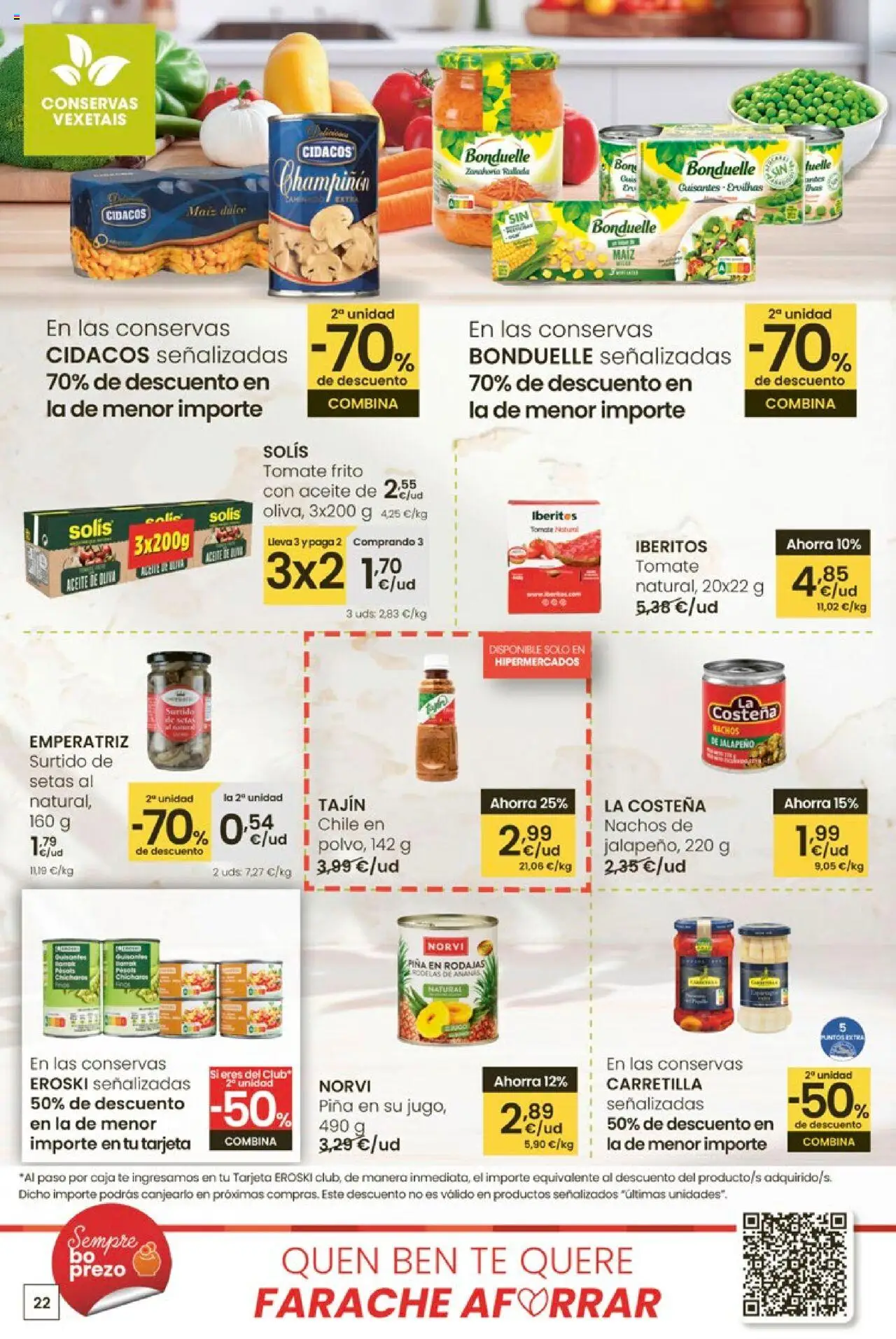 Eroski - Ofertón  │ válido desde el 02.10.2025 | Página: 22 | Productos: Zanahoria, Té, Aceite de oliva, Caja