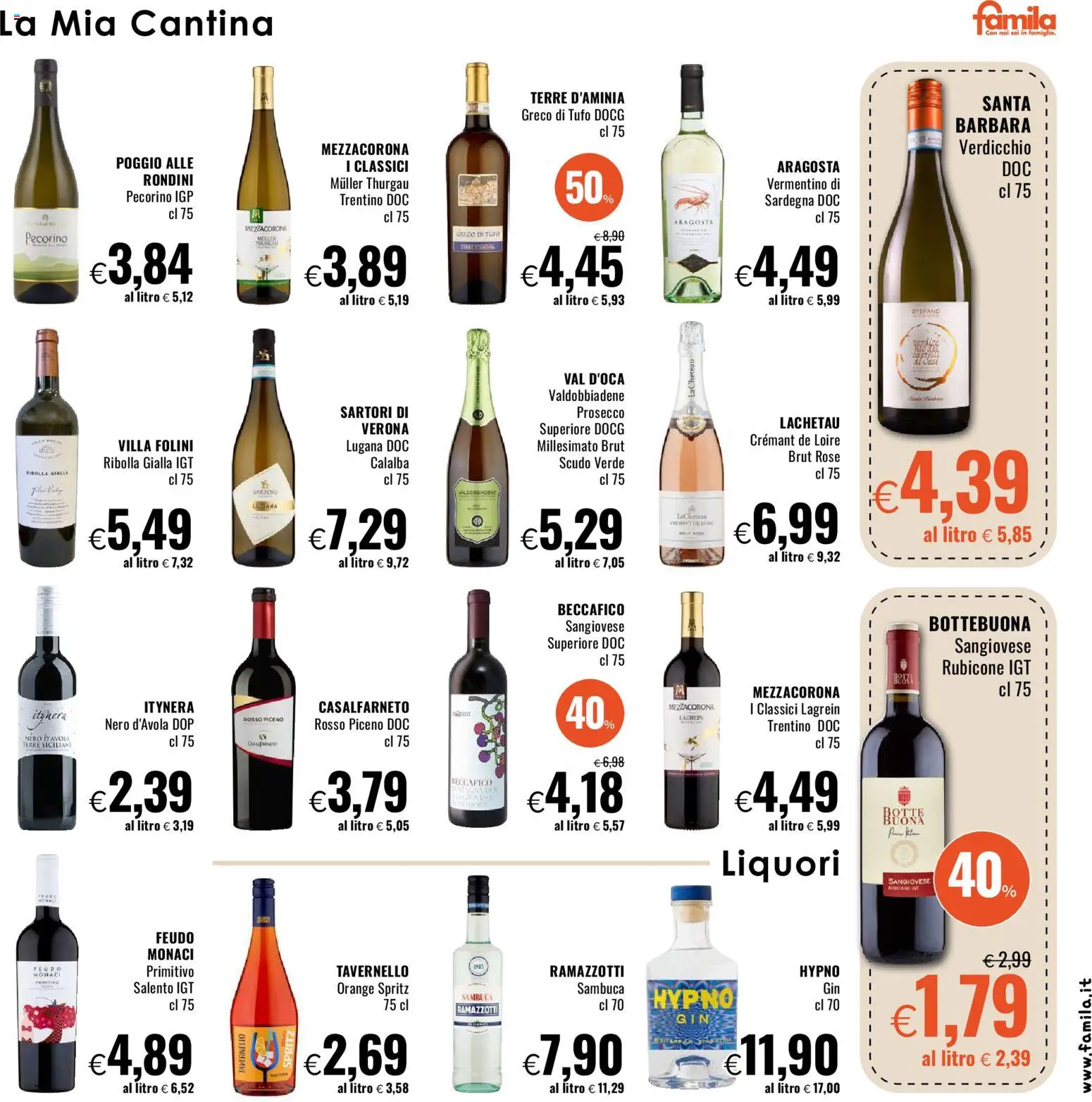 Volantino Famila del 30.10.2025 | Pagina: 11 | Prodotti: Prosecco, Pecorino