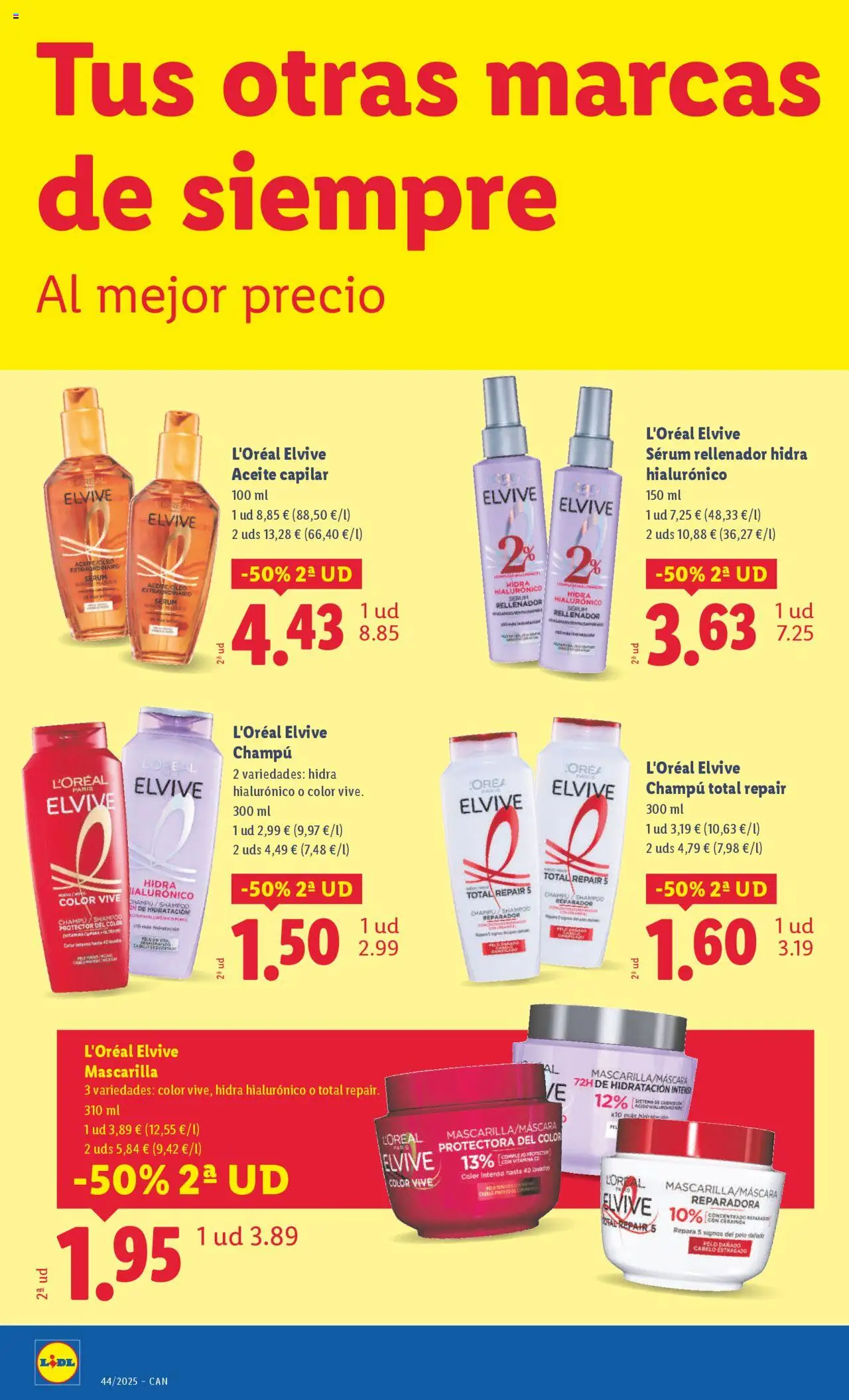 Lidl - Canarias │ válido desde el 27.10.2025 | Página: 34 | Productos: Champú, Sérum, Aceite